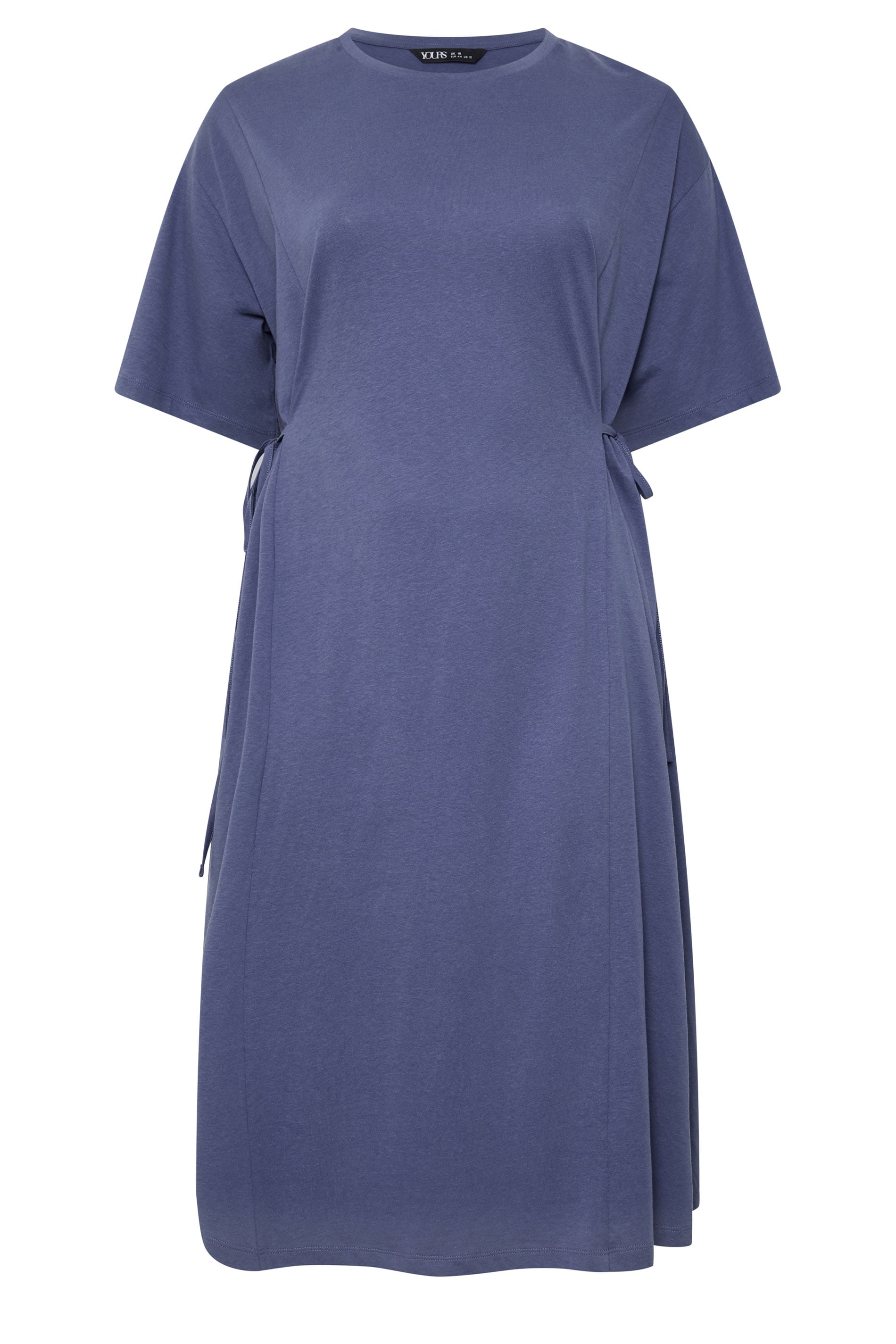 YOURS Plus Size Blue Front Tie Midi Dress | Yours Clothing 1