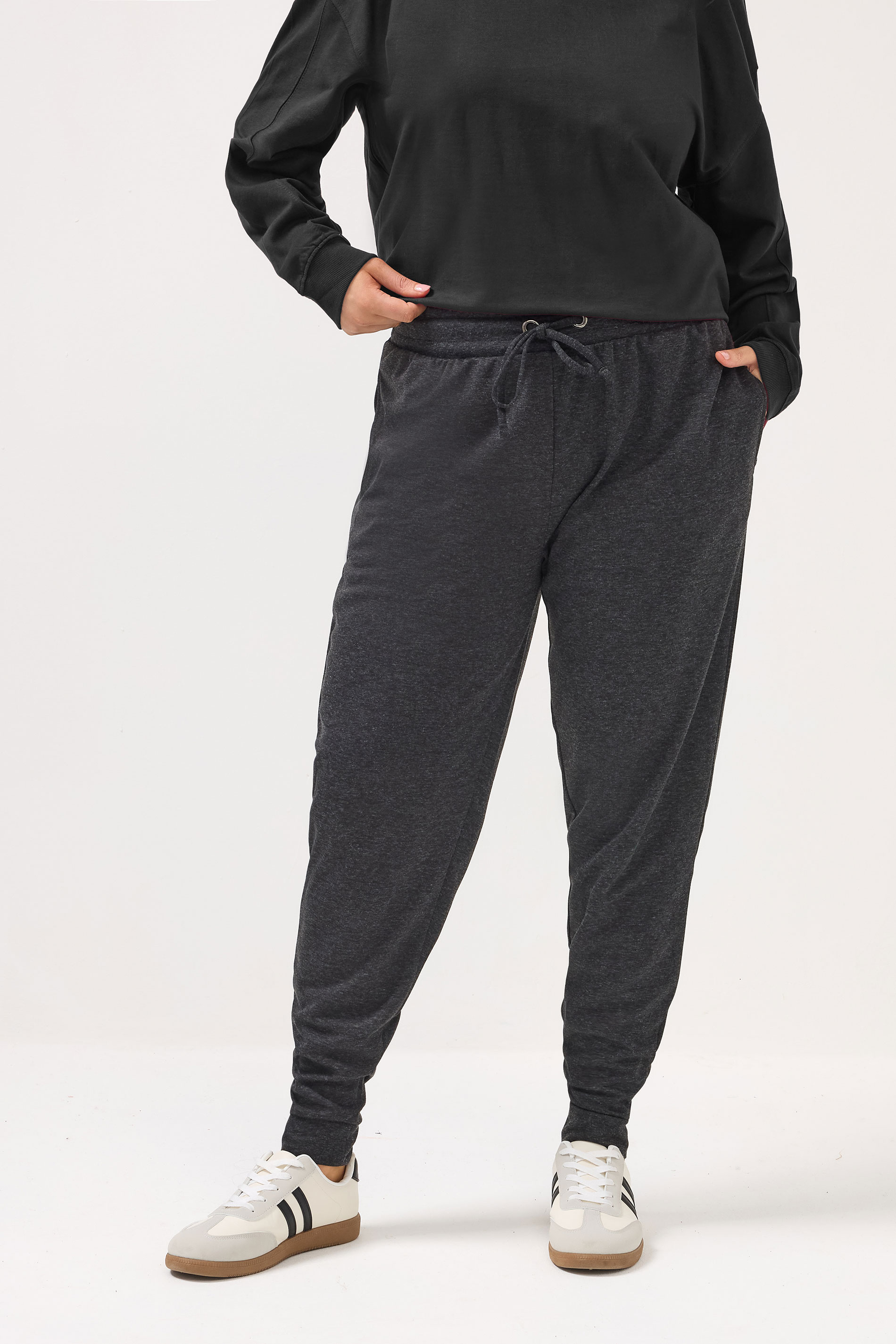 YOURS Plus Size Black Tie Waist Joggers| Yours Clothing 3
