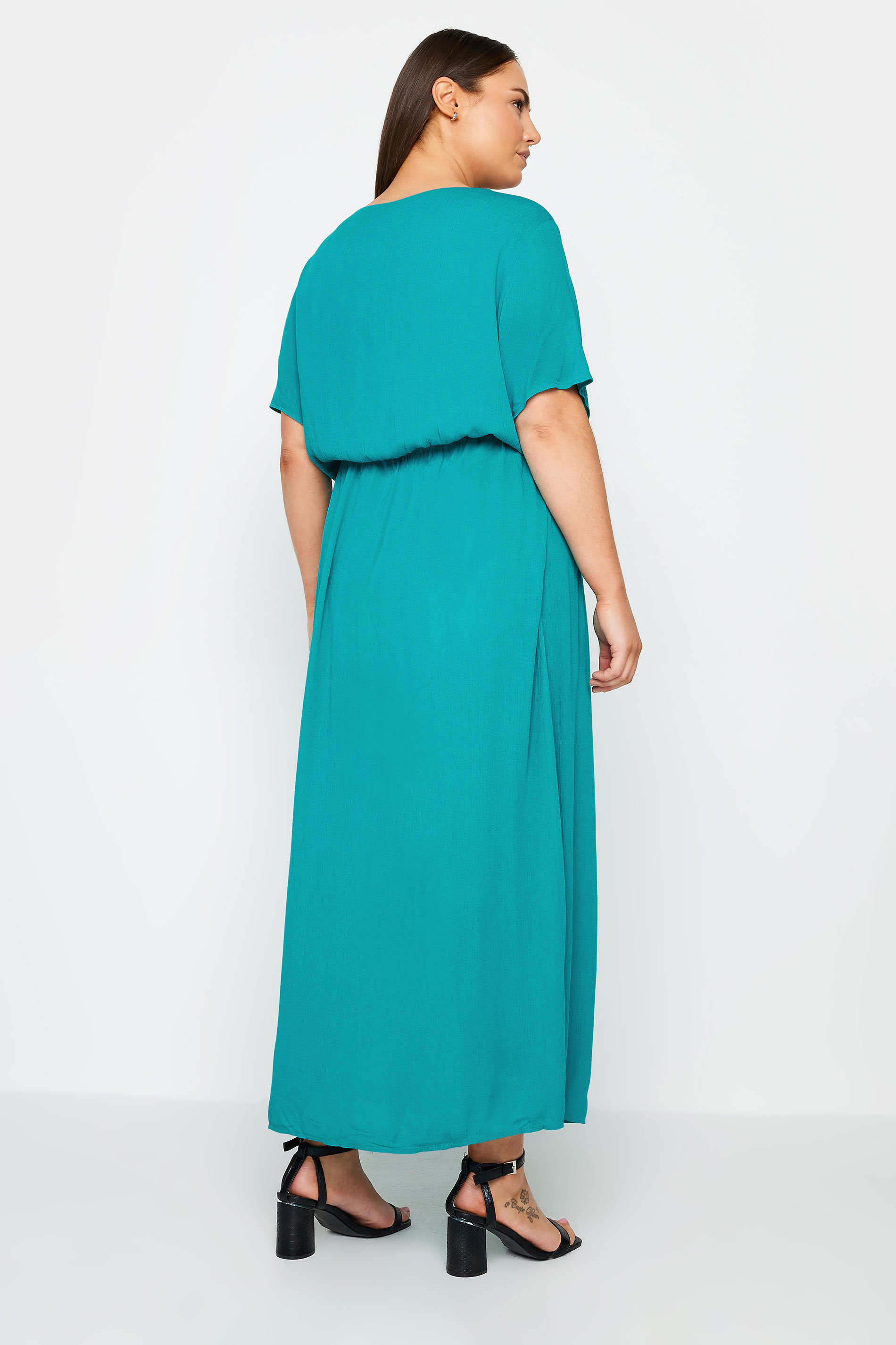 Evans Blue Knot Front Maxi Dress 3