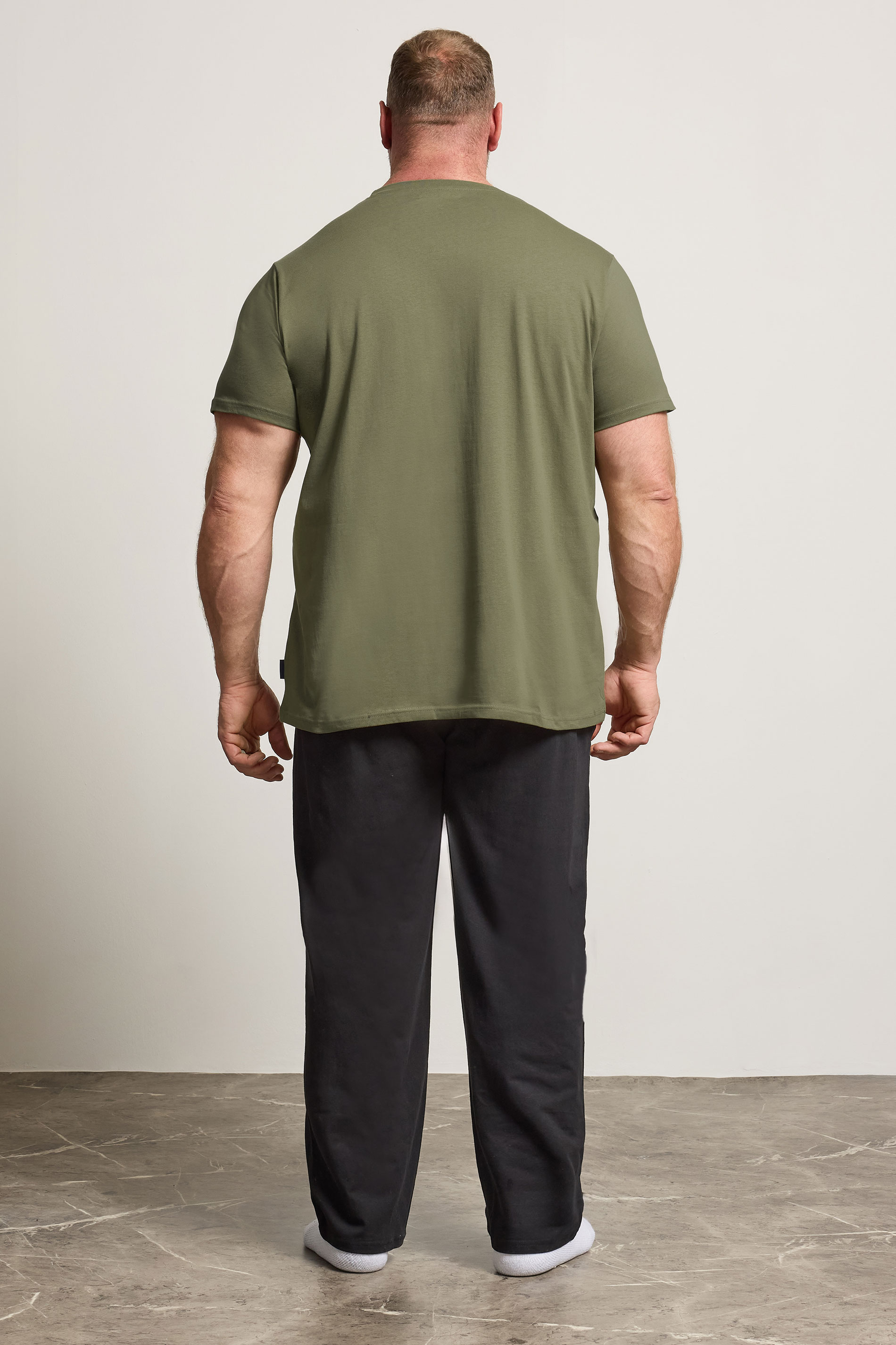 BadRhino Big & Tall Olive Green Lounge Trouser & T-Shirt Set | BadRhino 1