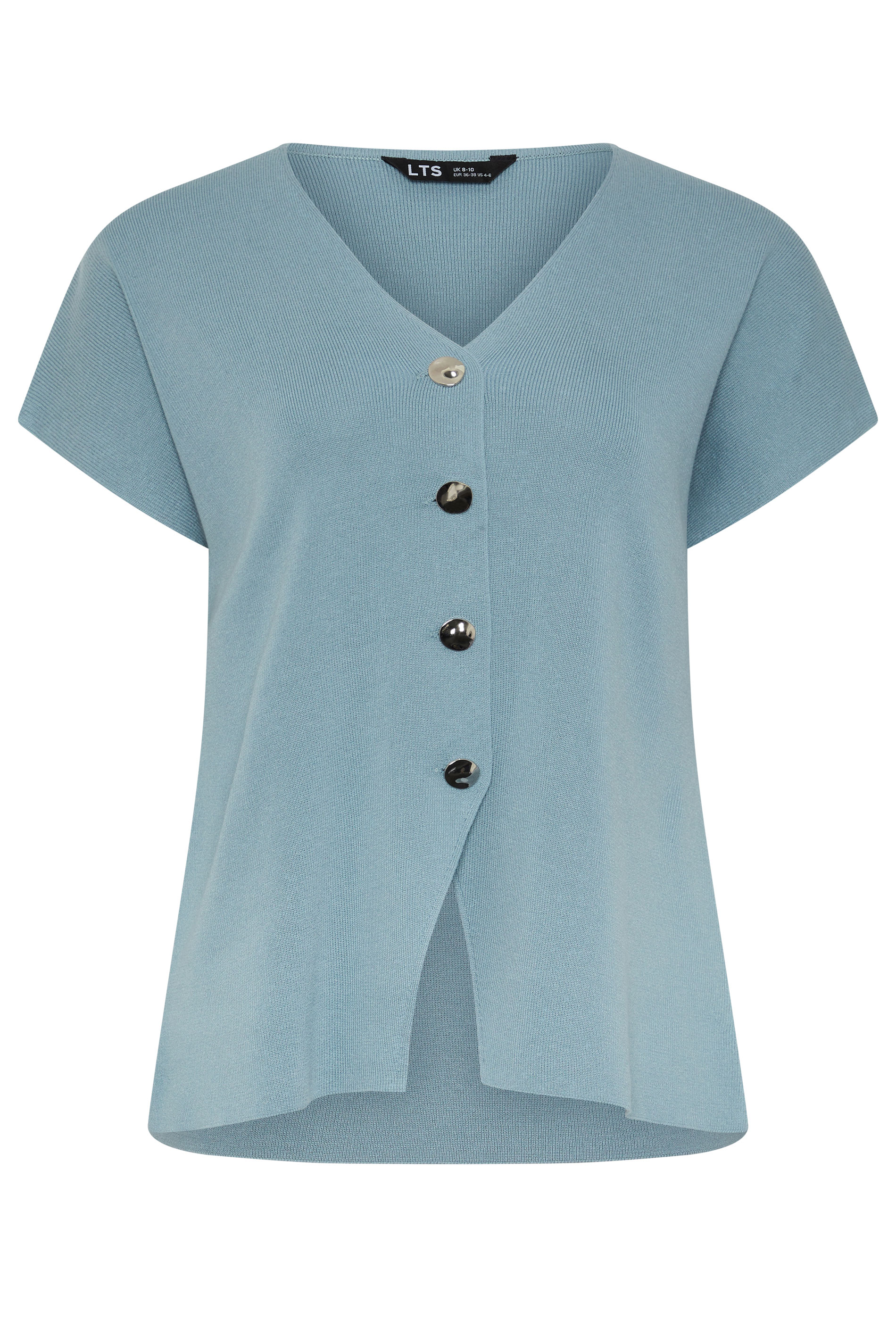 LTS Tall Women's Light Blue Button Knitted Cardigan | Long Tall Sally 6