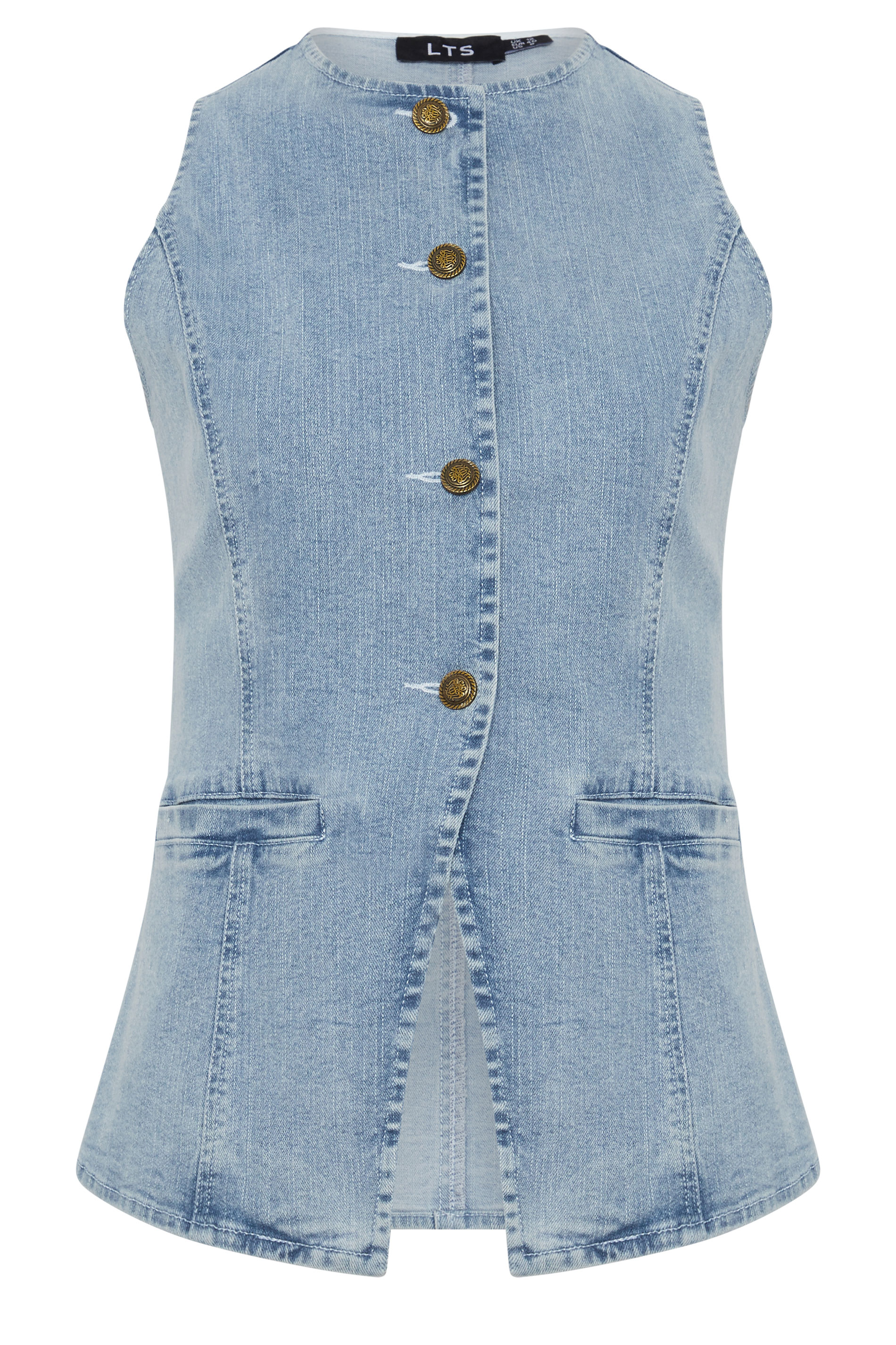 LTS Tall Women's Light Blue Denim Waistcoat | Long Tall Sally  6