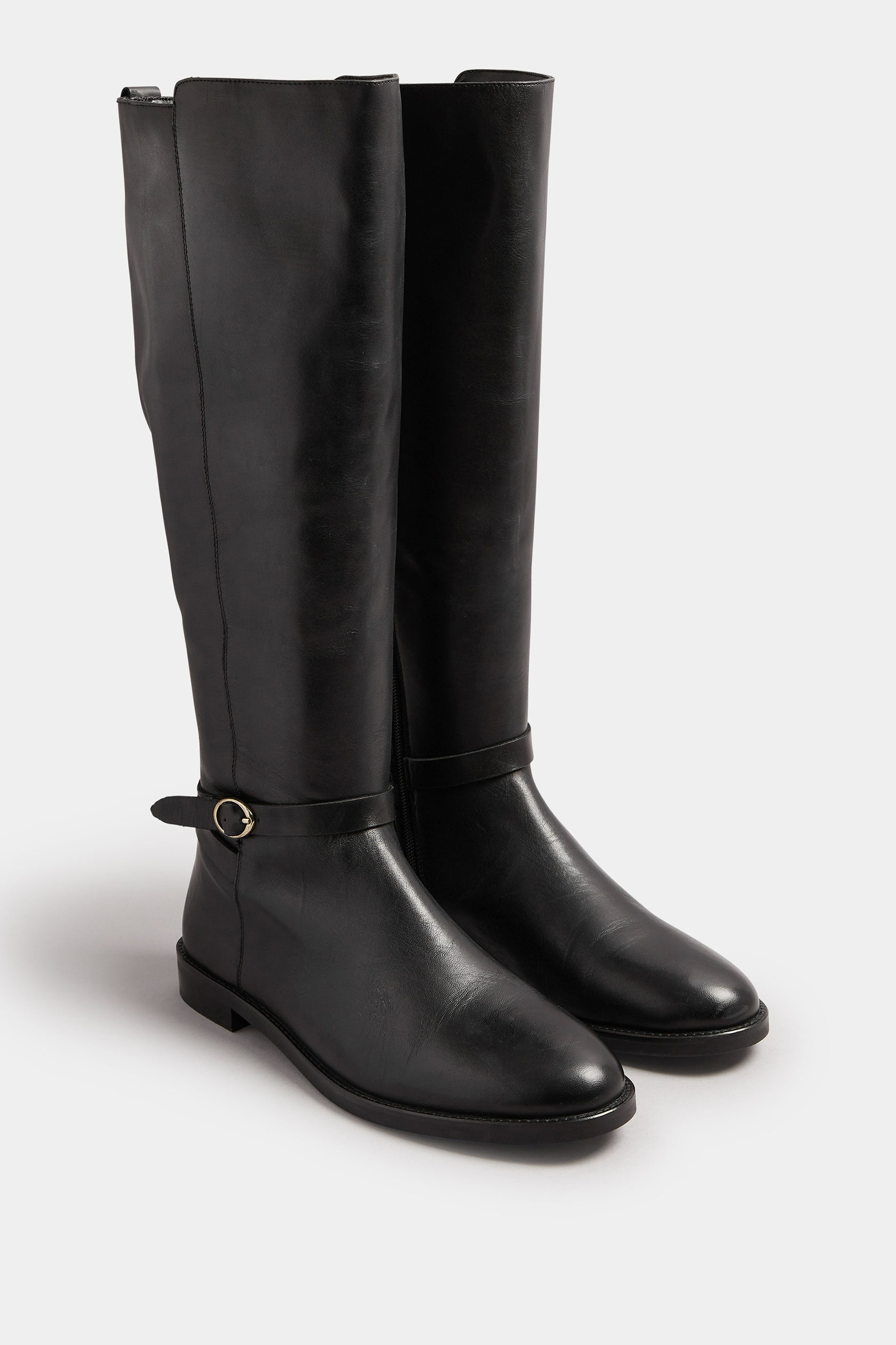 LTS Black Leather Knee High Riding Boot | Long Tall Sally 3