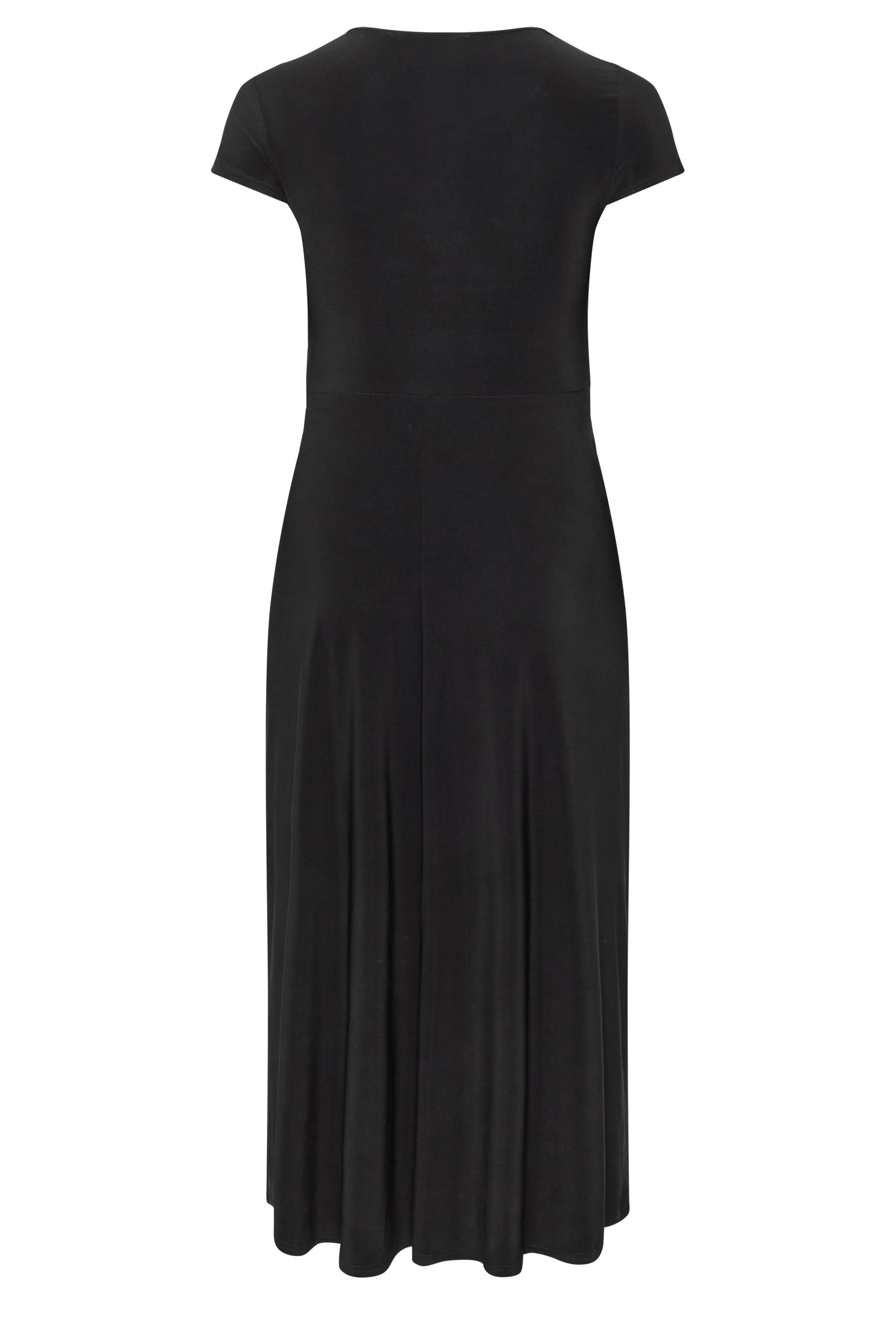 YOURS LONDON Plus Size Black Twist Front Dress | Yours Clothing 2