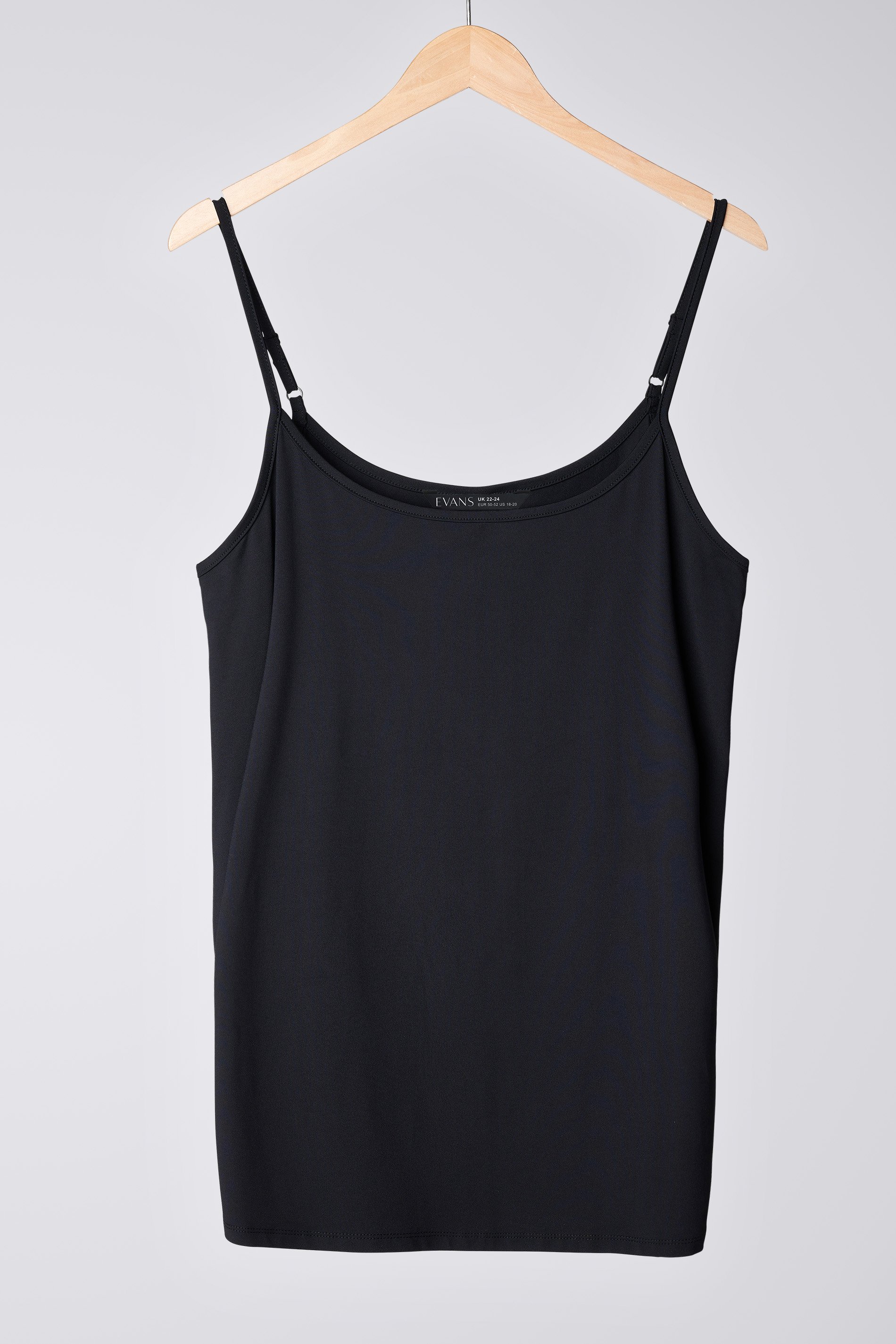 Plus Size Black Cami Vest Top
