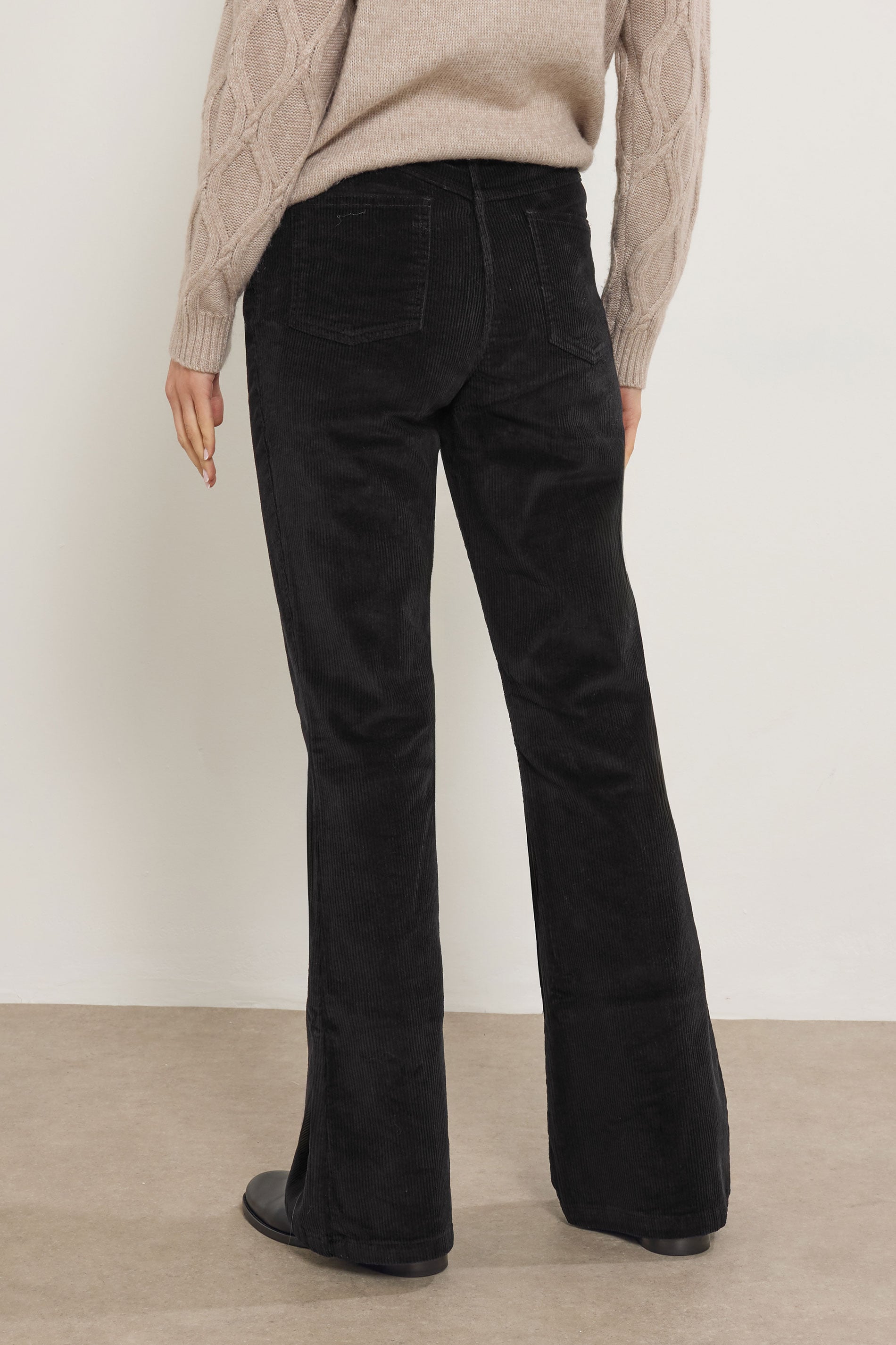 LTS Tall Black Cord Flare Jeans | Long Tall Sally 2