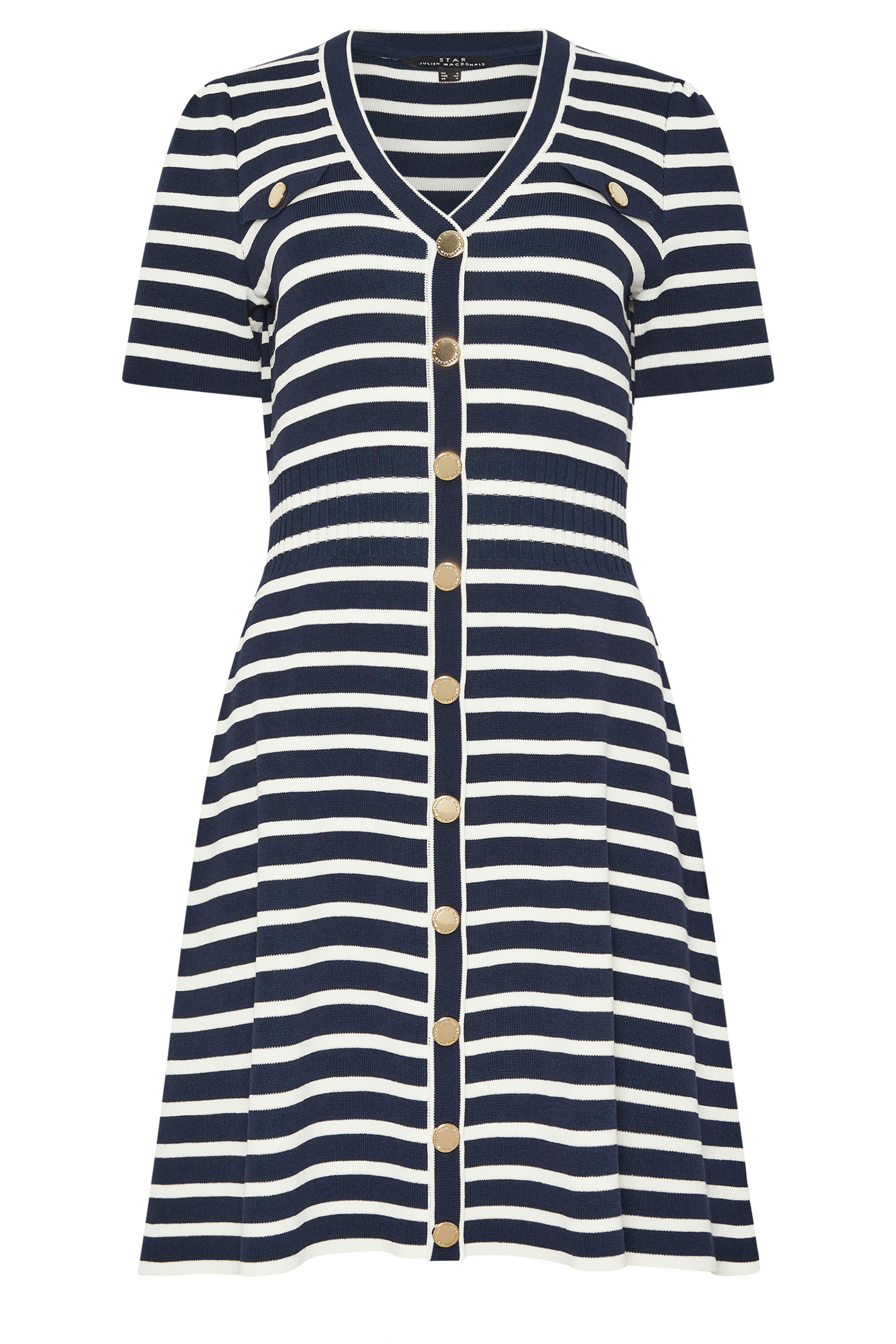 STAR Navy Blue Stripe Knitted Dress | StarByJM 5