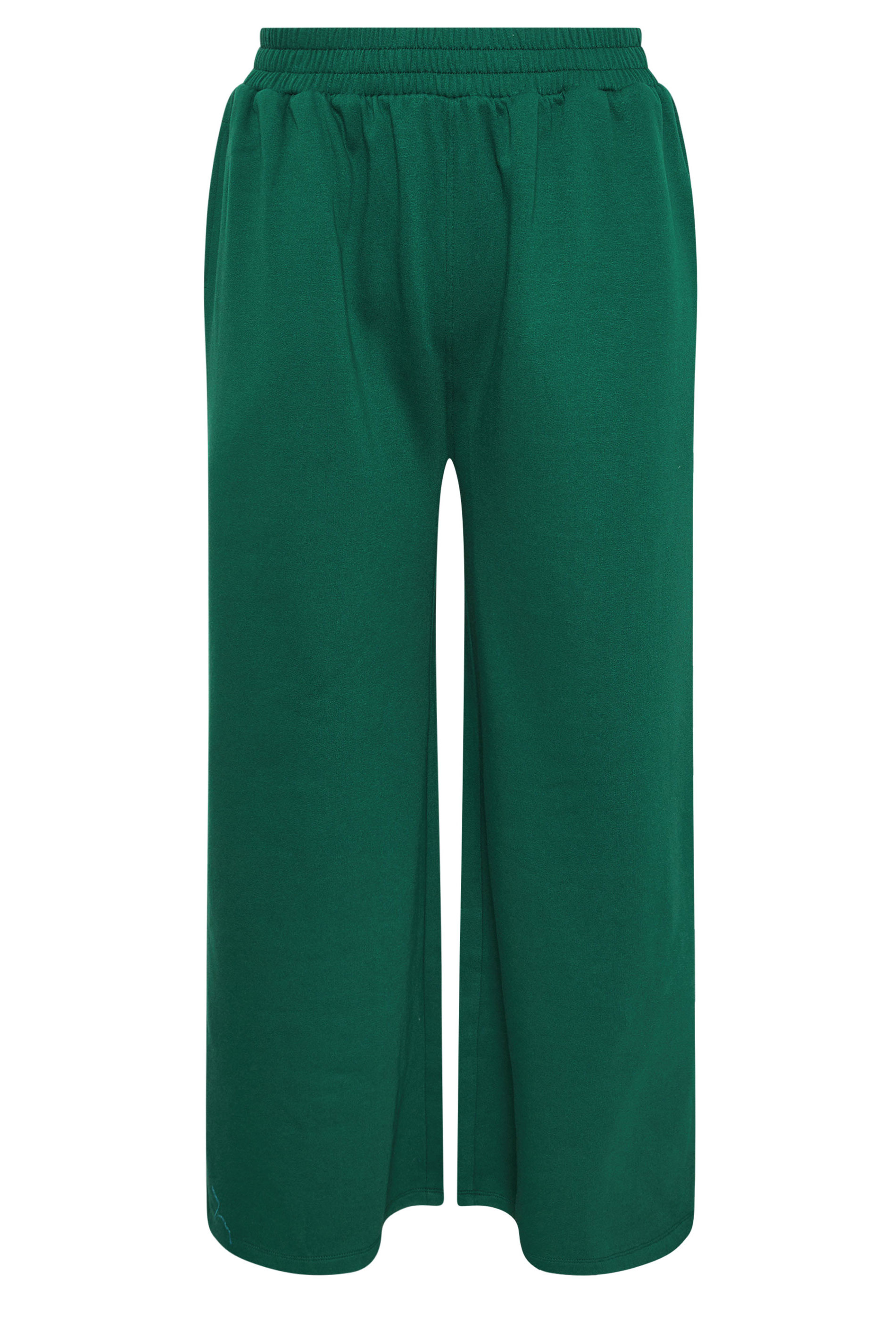 YOURS Plus Size Green 'LA' Wide Leg Joggers | Yours Clothing 6