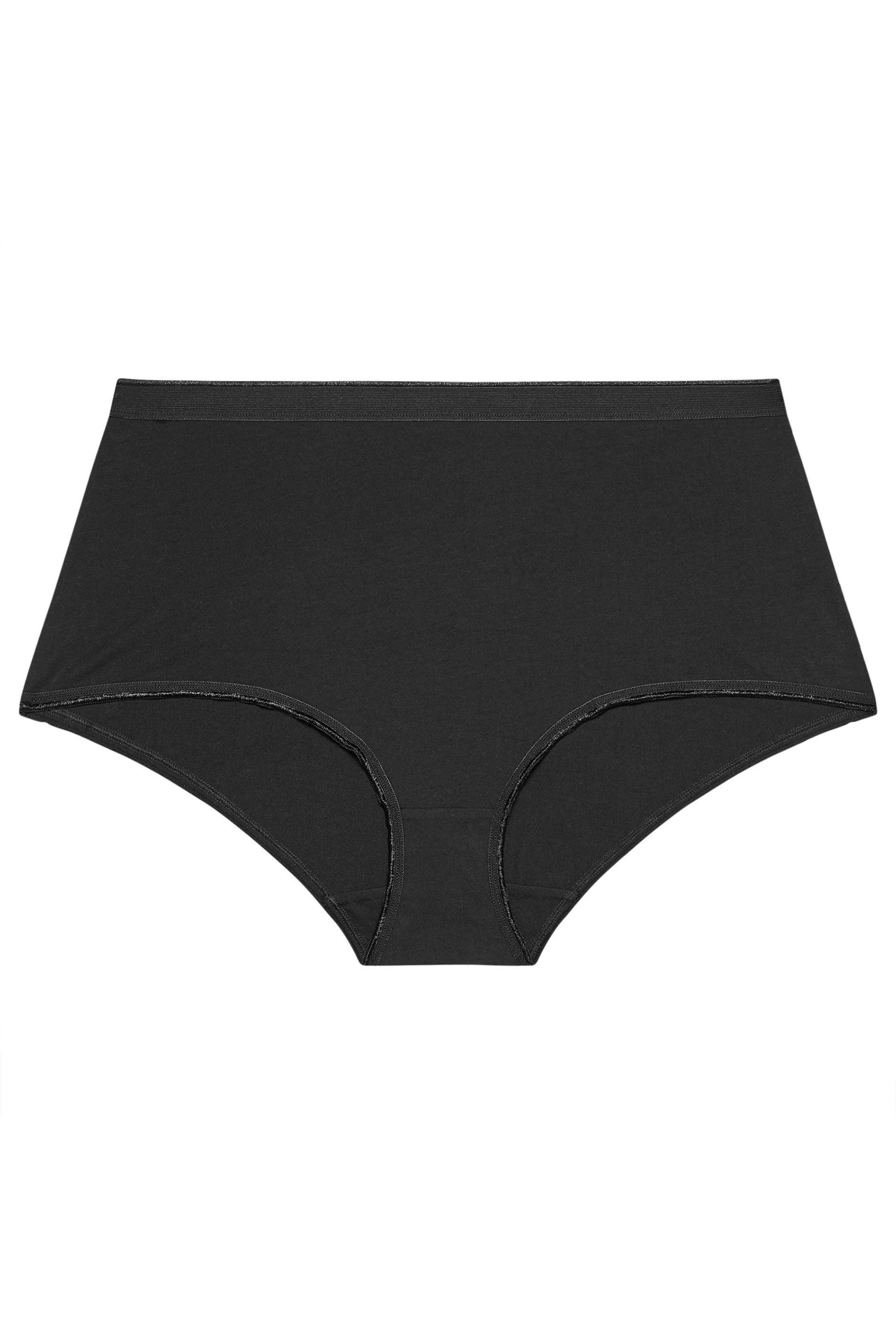 YOURSET 5 PACK Plus Size Black Leaf Print Full Briefs | Yours Clothing 8