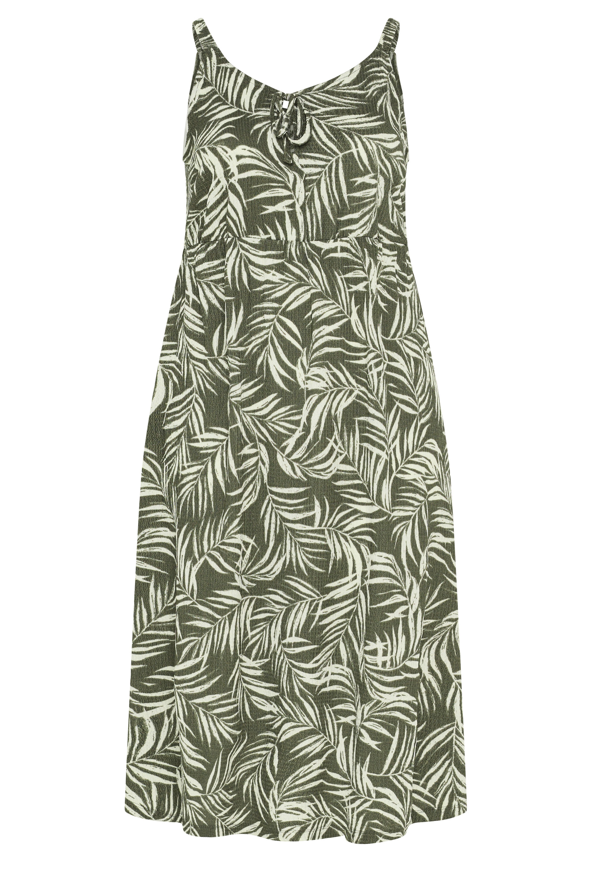 YOURS Plus Size Khaki Green Keyhole Midi Dress | Yours Clothing 6