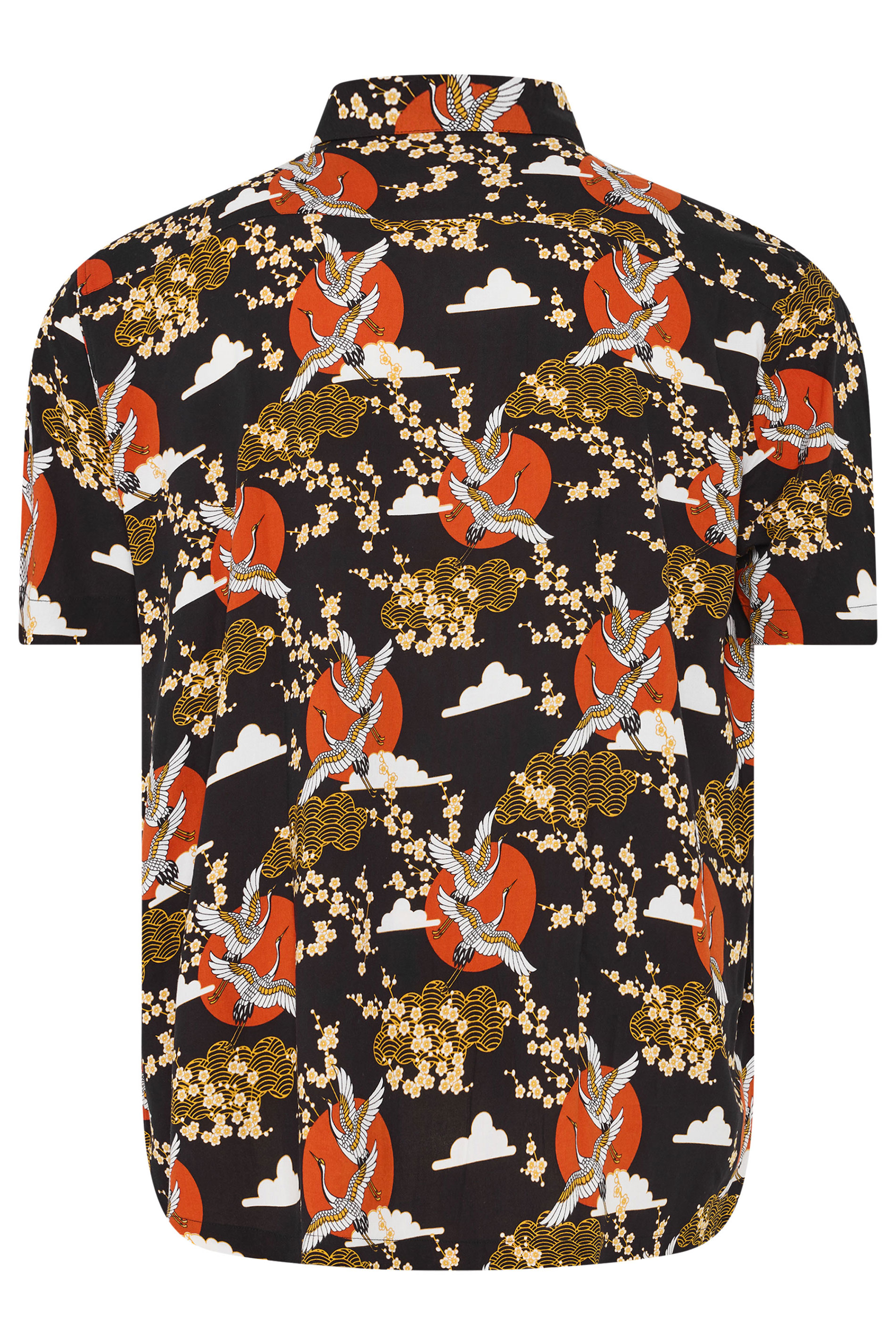 BadRhino Big & Tall Black Japanese Woodblock Print Shirt | BadRhino 7