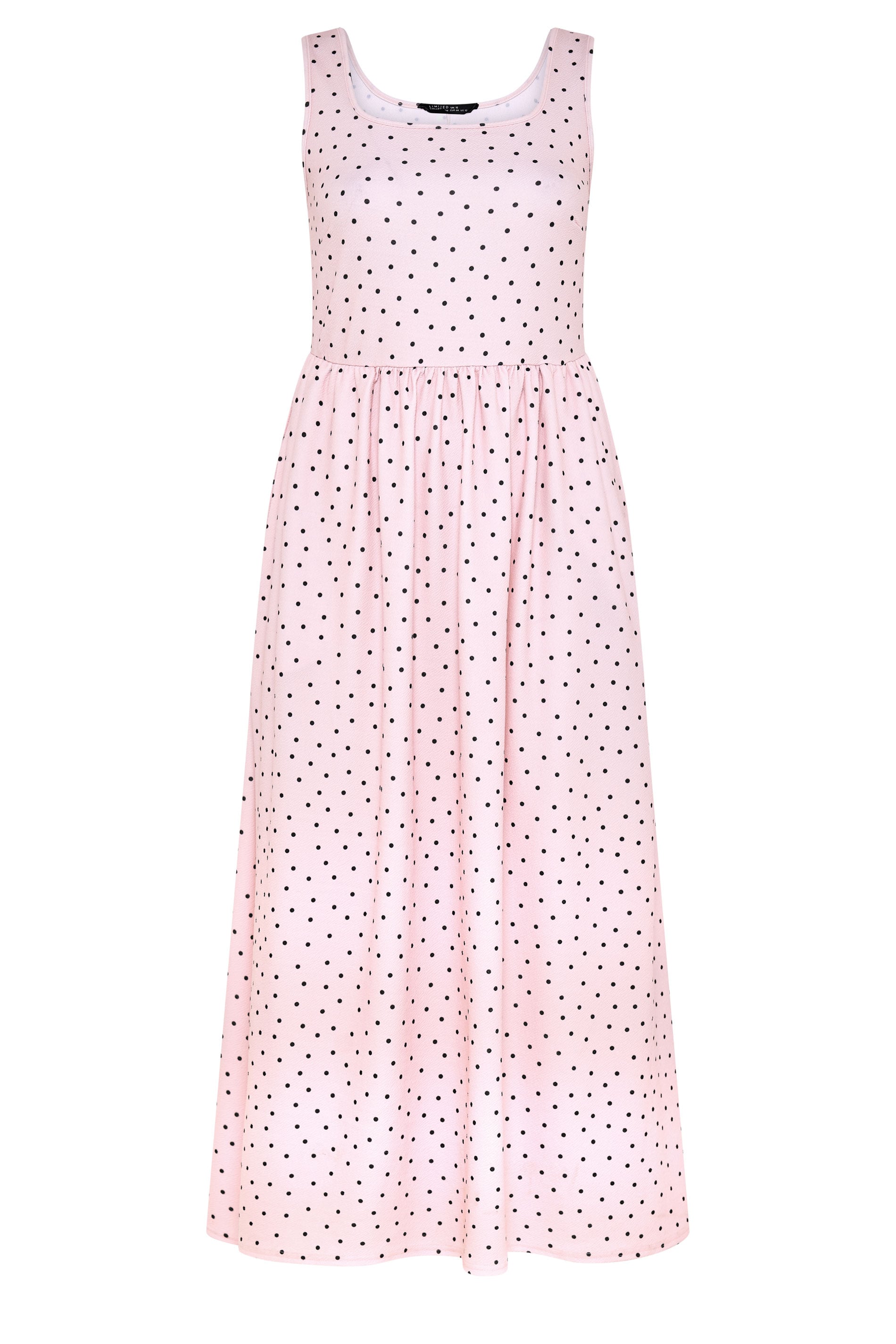 LIMITED COLLECTION Plus Size Pink Polka Dot Maxi Dress | Yours Clothing 1