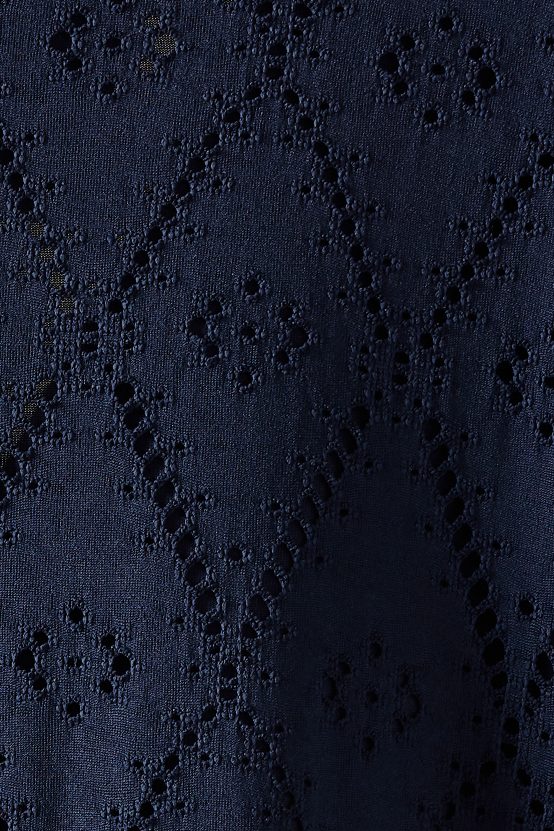 EVANS Plus Size Navy Blue Broderie Anglaise Wrap Dress Evans