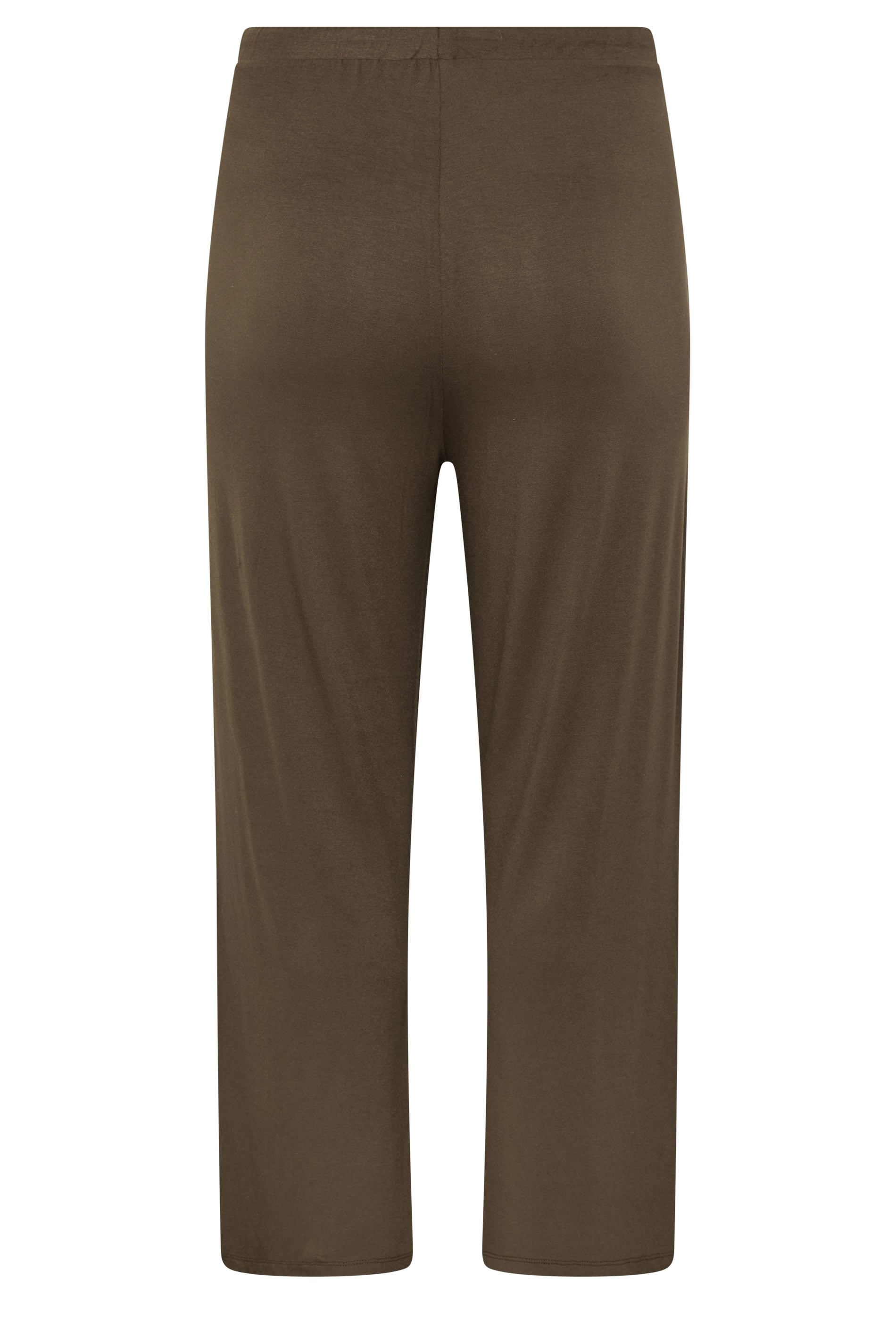 YOURS Plus Size Chocolate Brown Jersey Yoga Pants | Yours Clothing 2