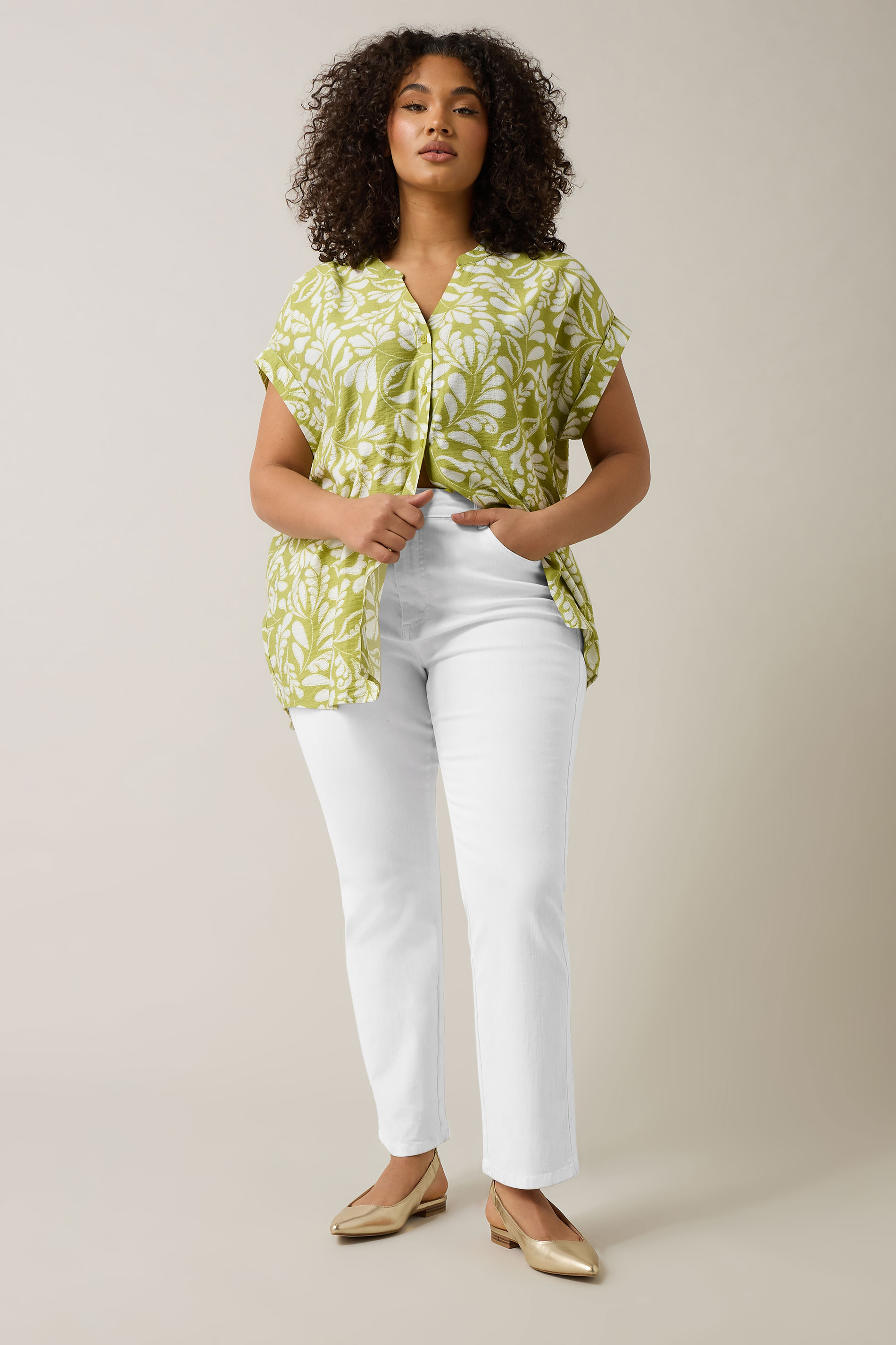 EVANS Plus Size White Denim Straight Leg Jeans | Evans 2