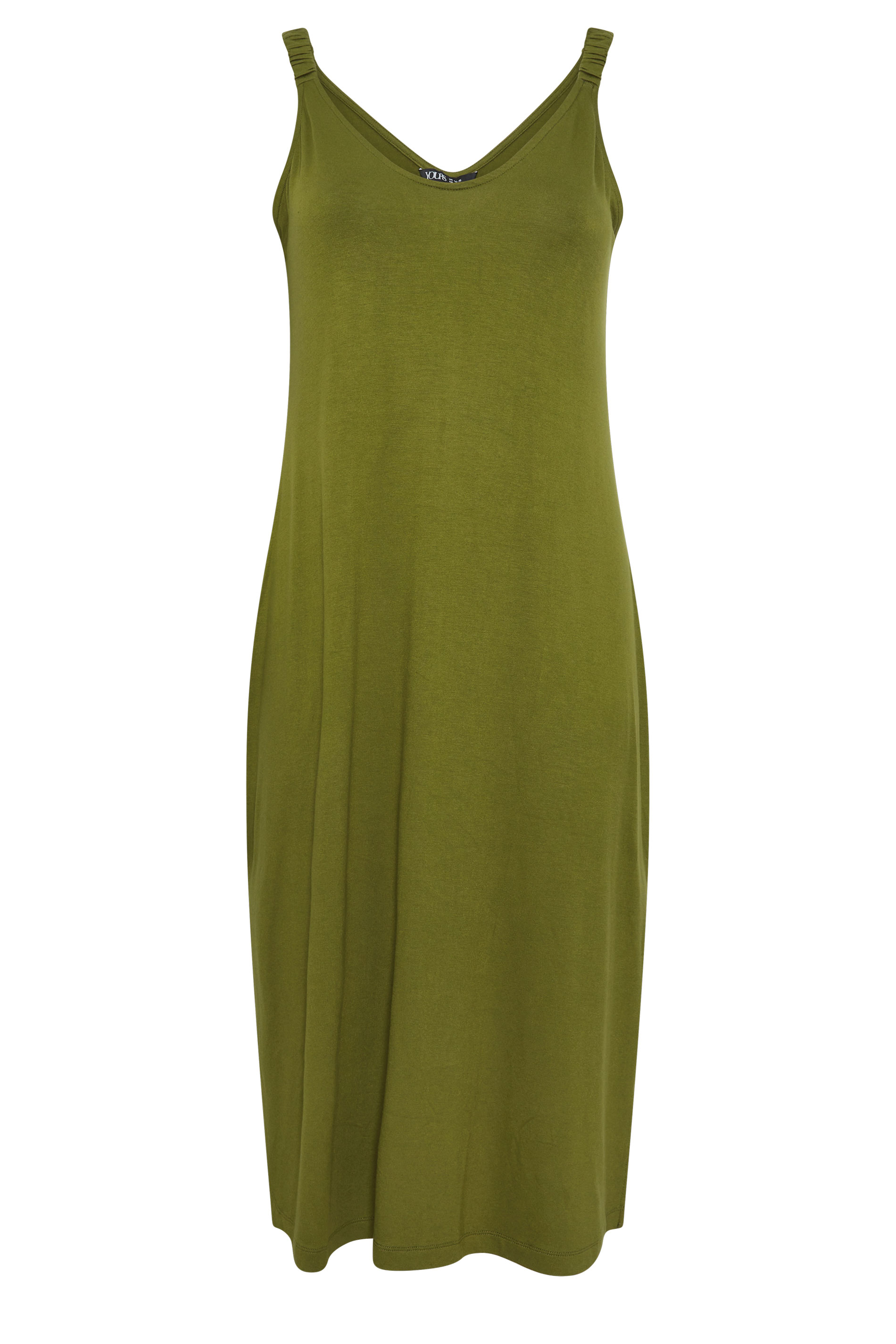 YOURS Plus Size Green Throw On Midi Dress | Yours Clothing 6