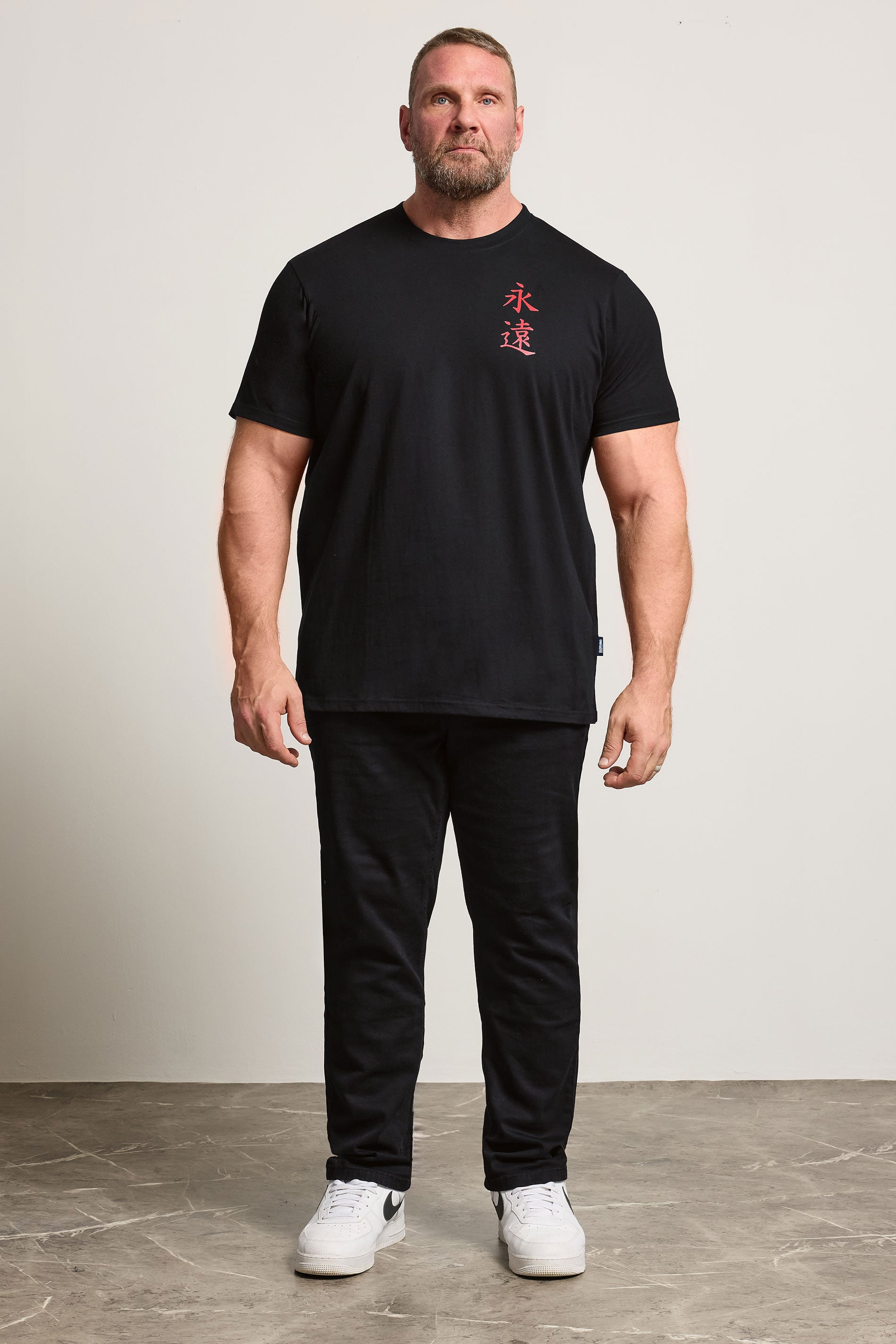 BadRhino Big & Tall Black Japanese Graphic T-Shirt | BadRhino 1