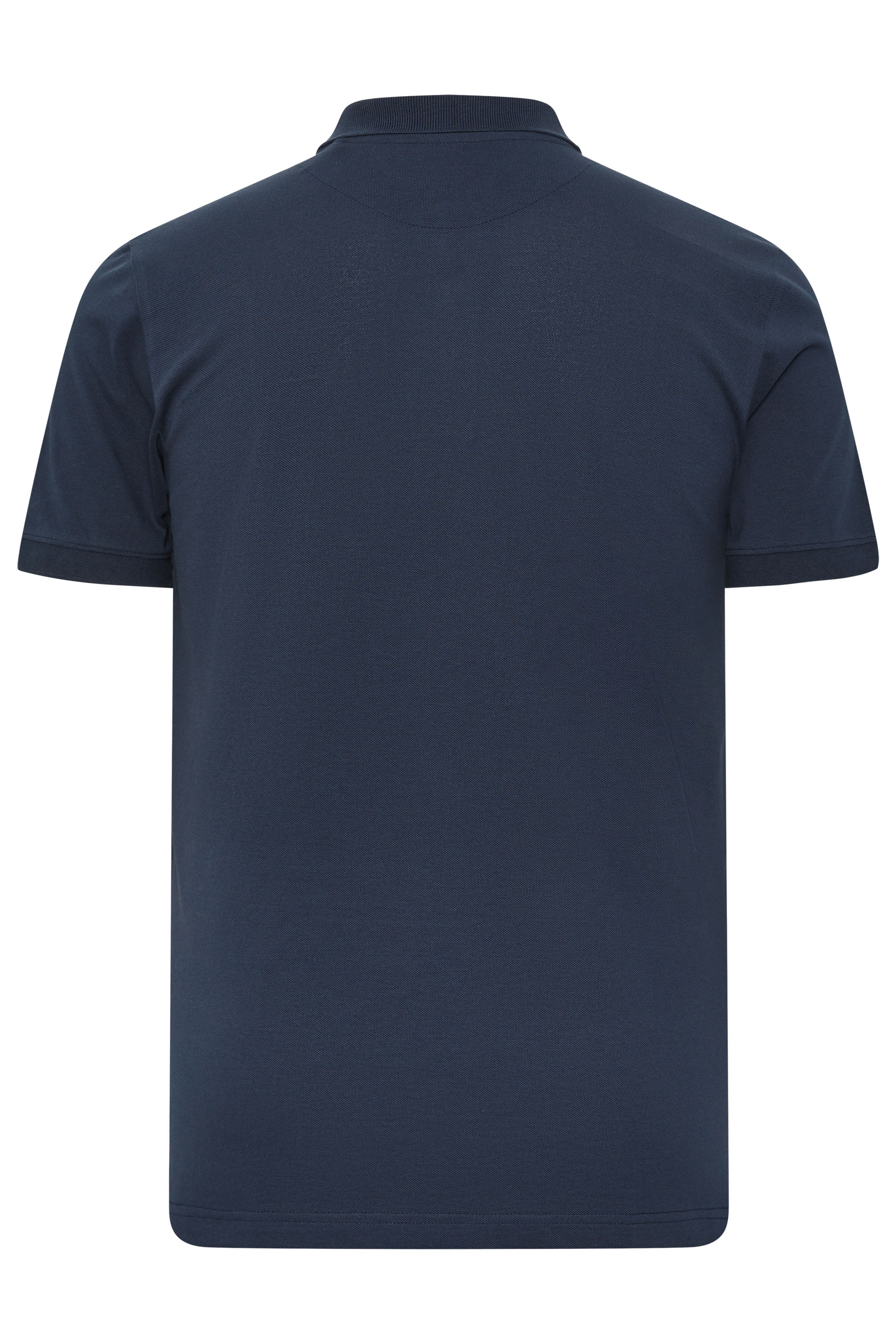 BadRhino Big & Tall Navy Blue & Red Contrast Polo Shirt | BadRhino 6