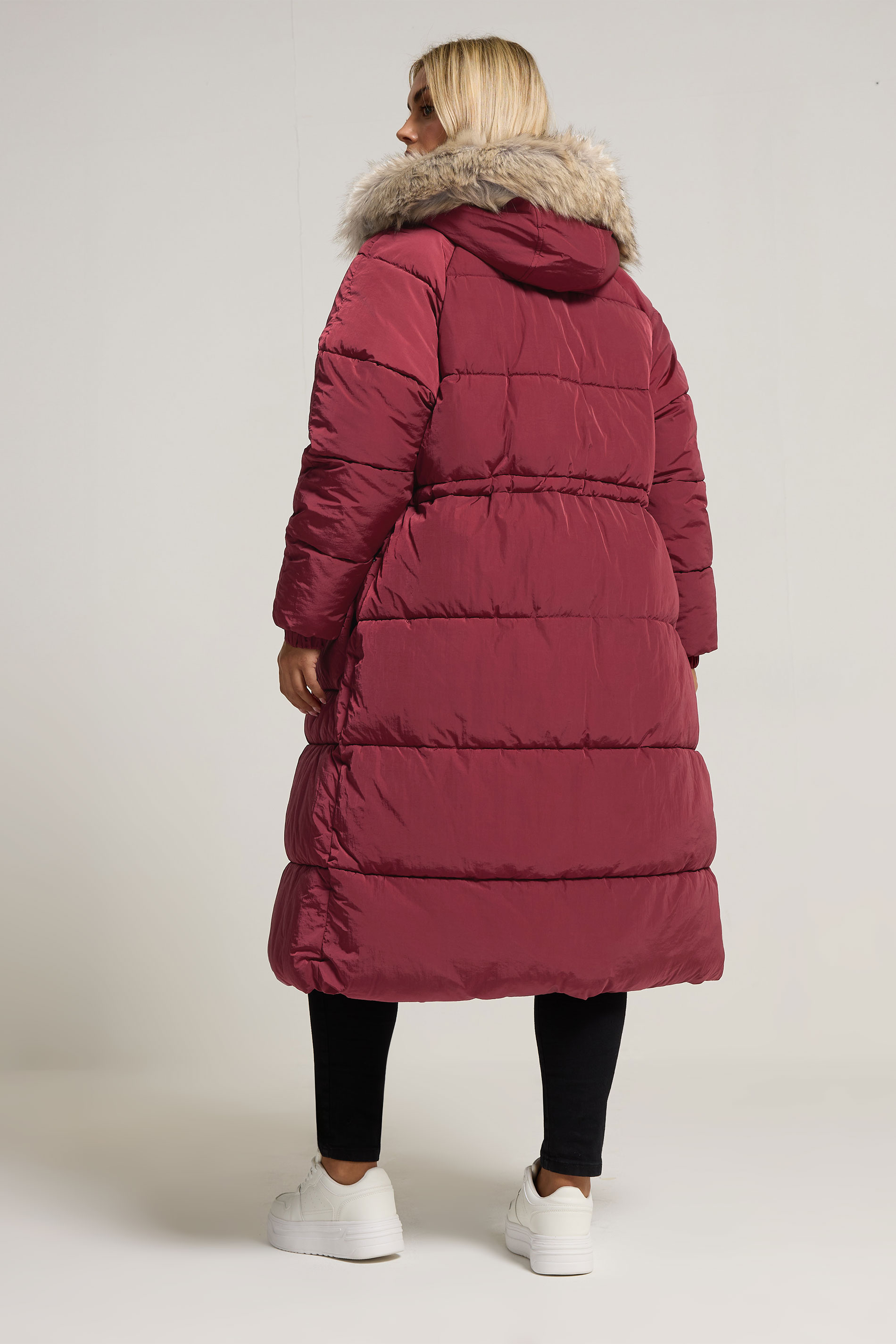 YOURS Plus Size Red Padded Parka Coat | Yours Clothing 2