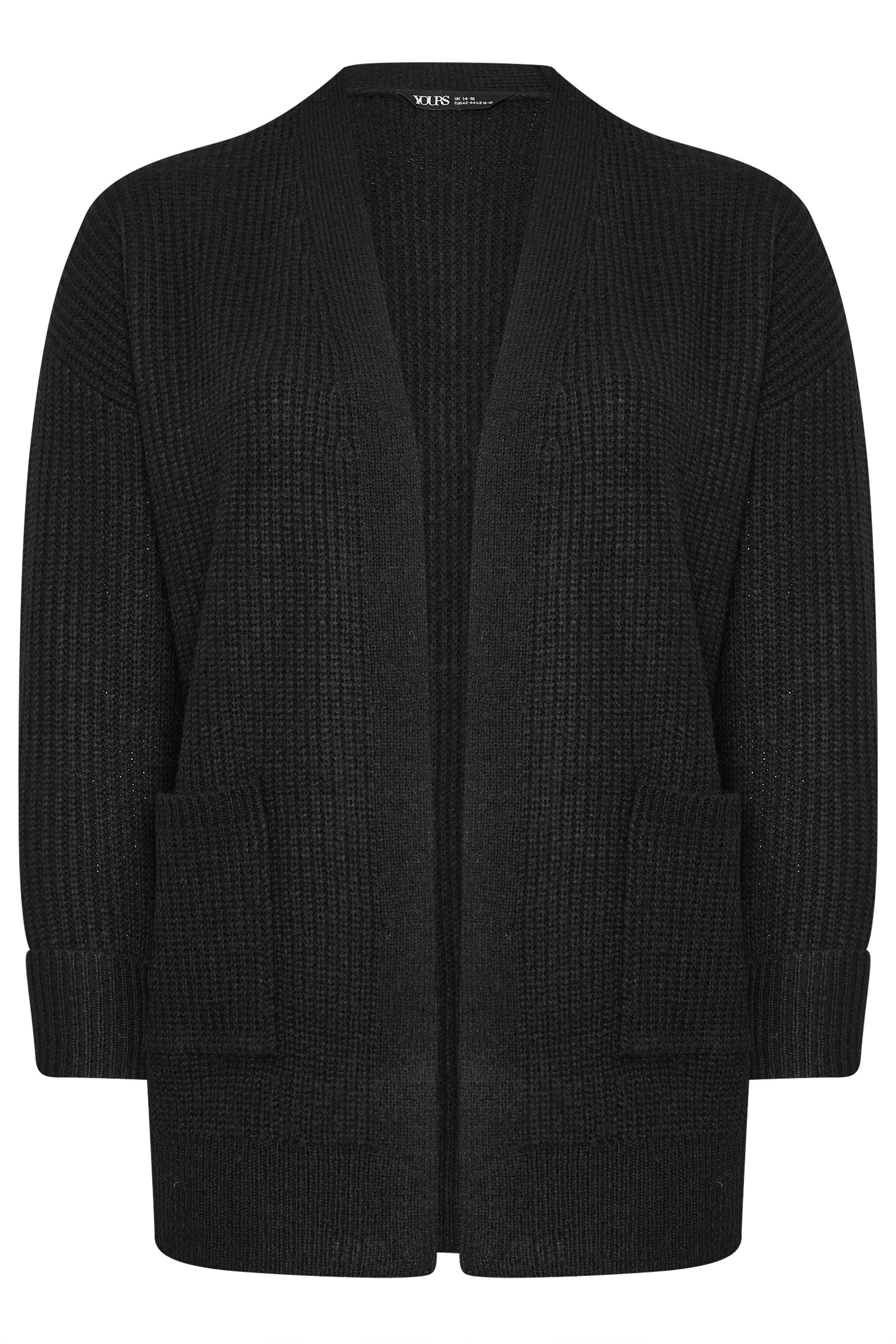 YOURS Plus Size Black Soft Touch Knitted Cardigan | Yours Clothing 5