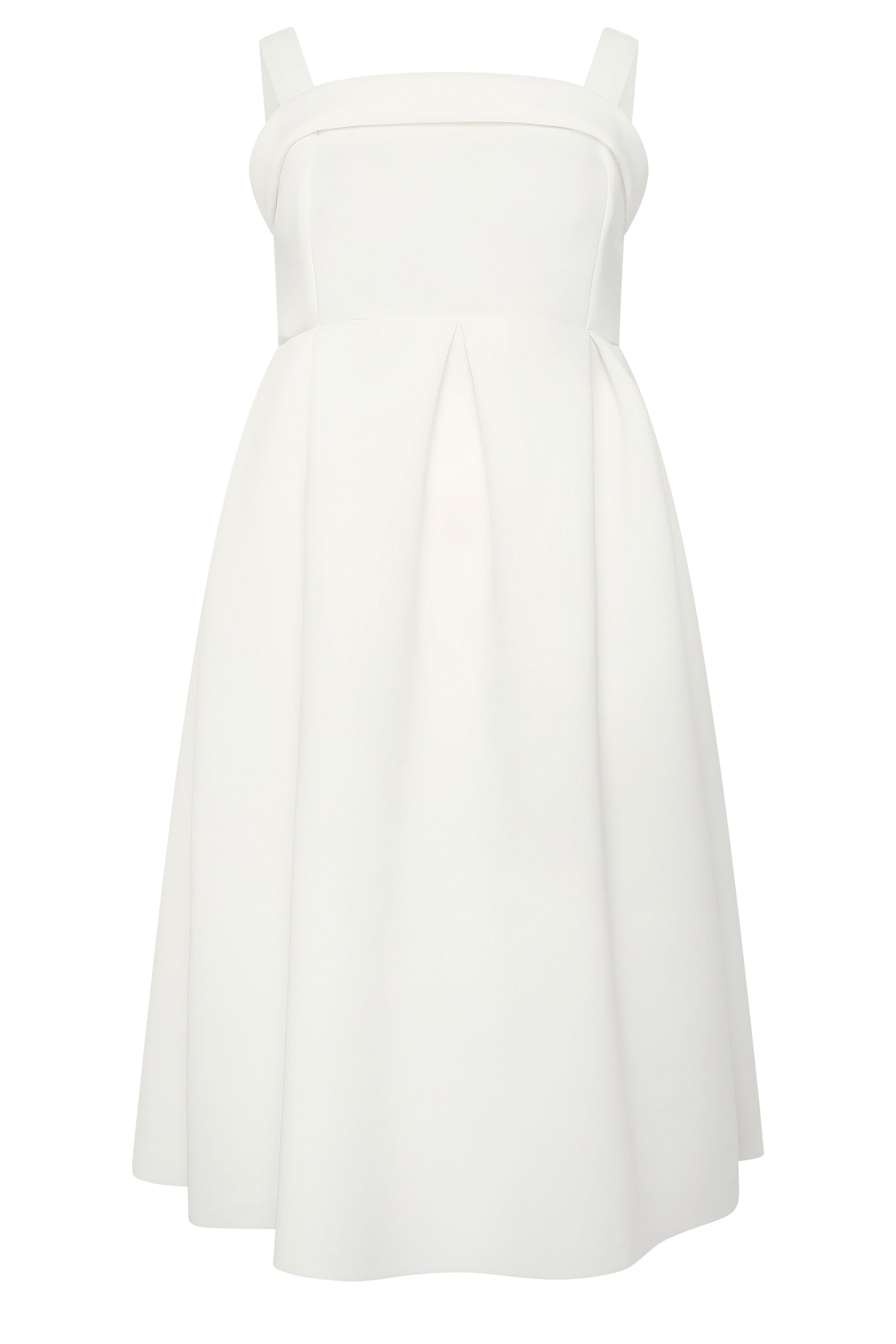 YOURS LONDON Plus Size White Skater Midi Dress | Yours Clothing 5