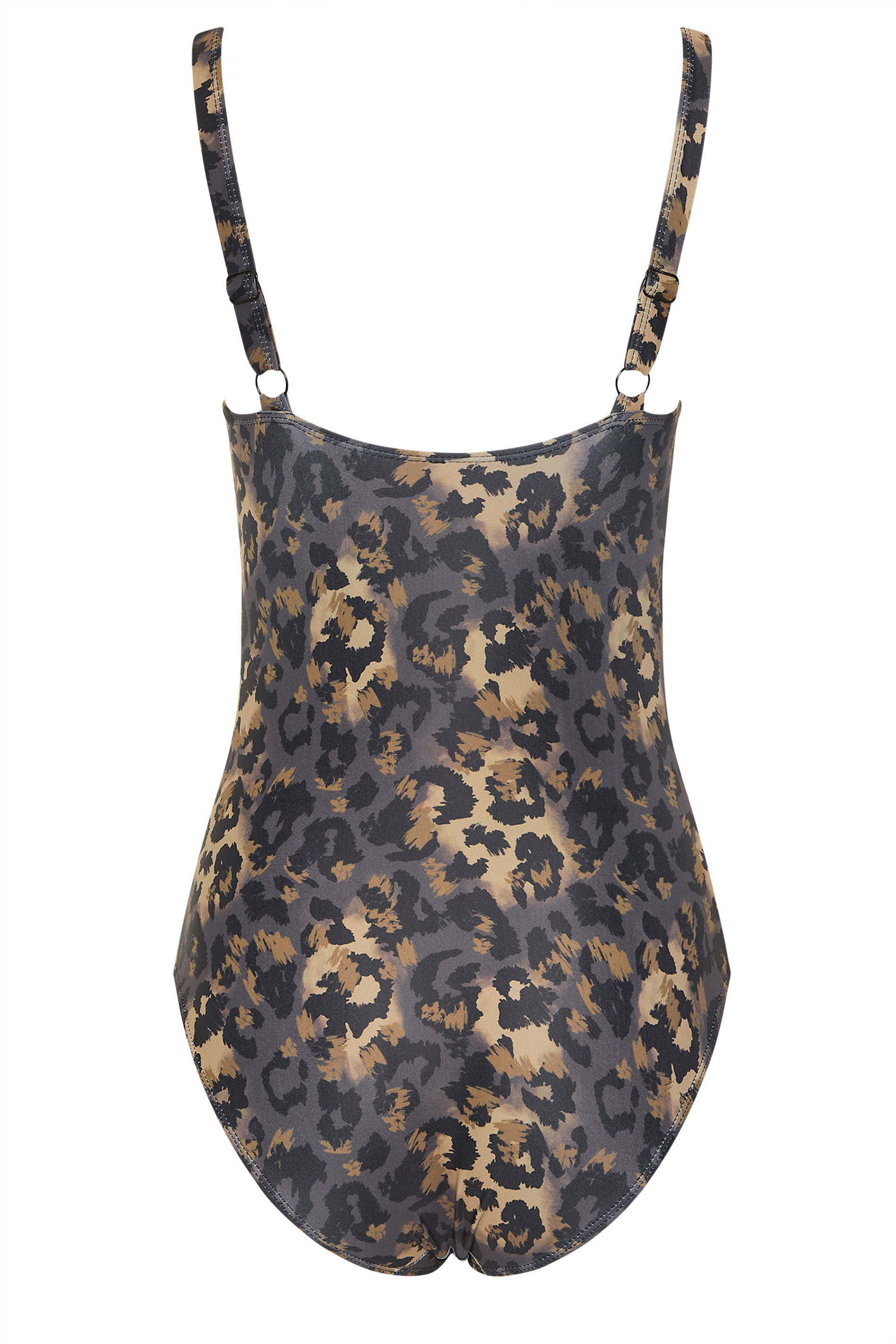 LTS Tall Women's Chocolate Brown Leopard Print Swimsuit | Long Tall Sally 8