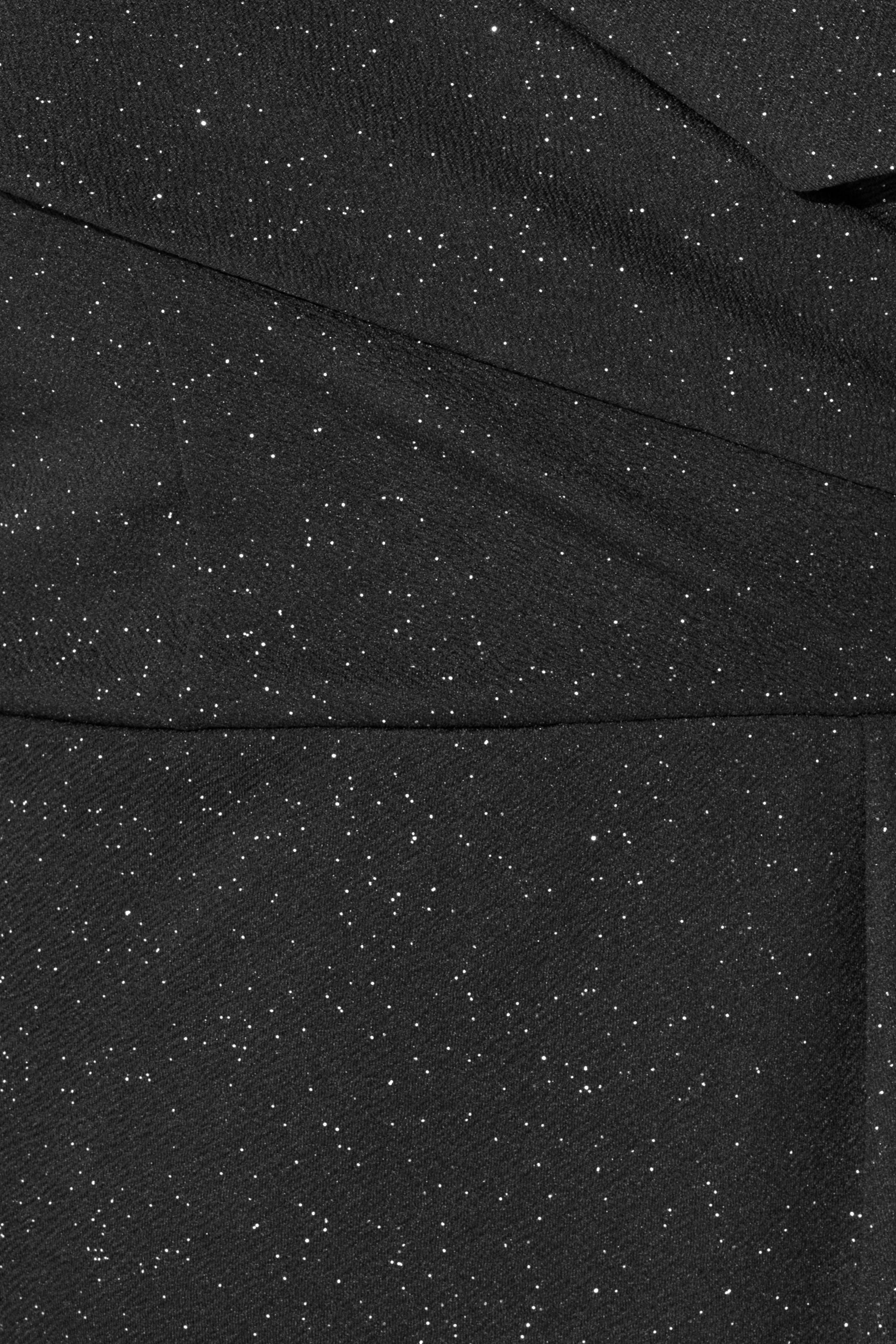 YOURS LONDON Plus Size Black Bardot Glitter Skater Dress | Yours Clothing 4