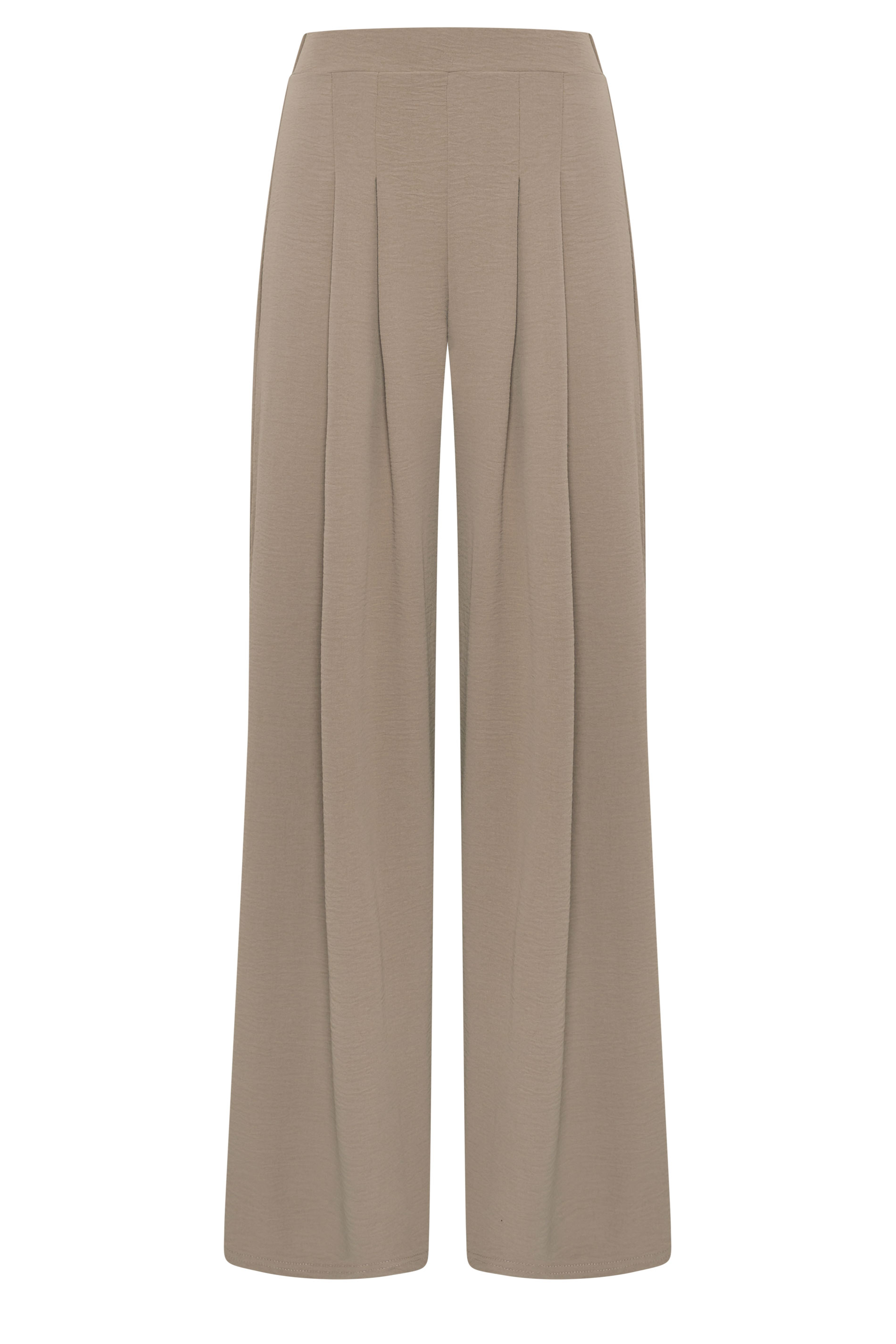 LTS Tall Women's Mocha Brown Pleated Palazzo Wide Leg Trousers | Long Tall Sally 5