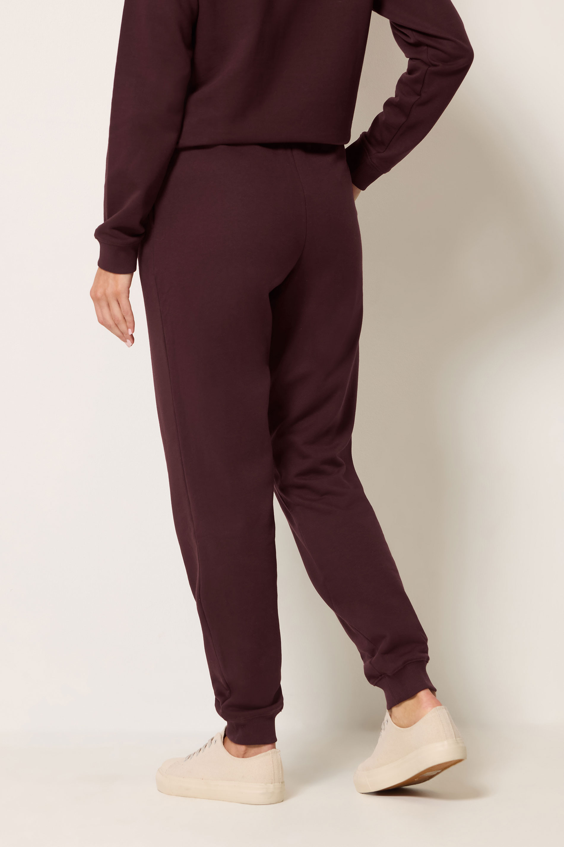 LTS Tall Women's Dark Cherry Red Cuffed Joggers | Long Tall Sally 2