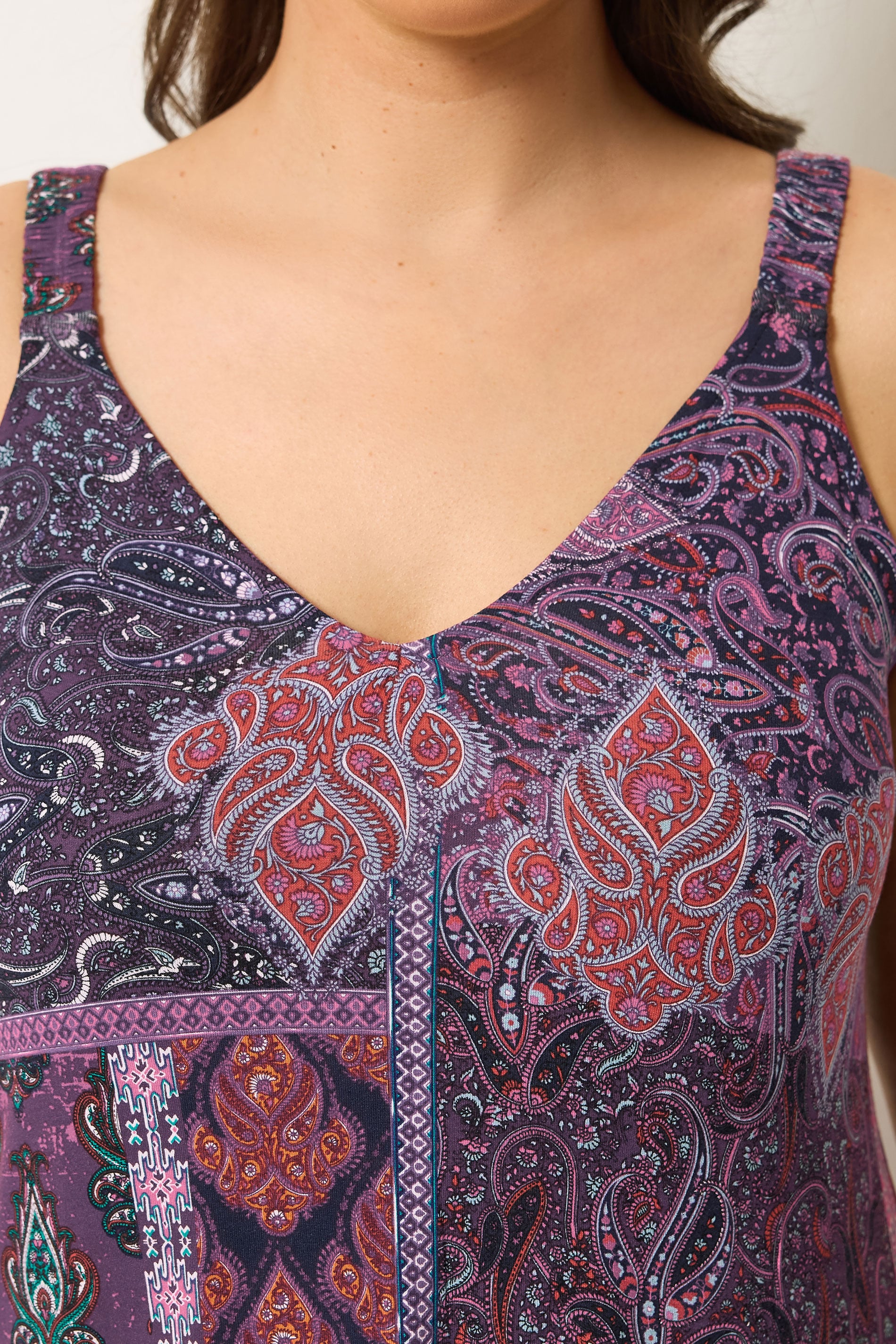 YOURS Plus Size Purple Paisley Throw On Dress | Yours Clothing 4