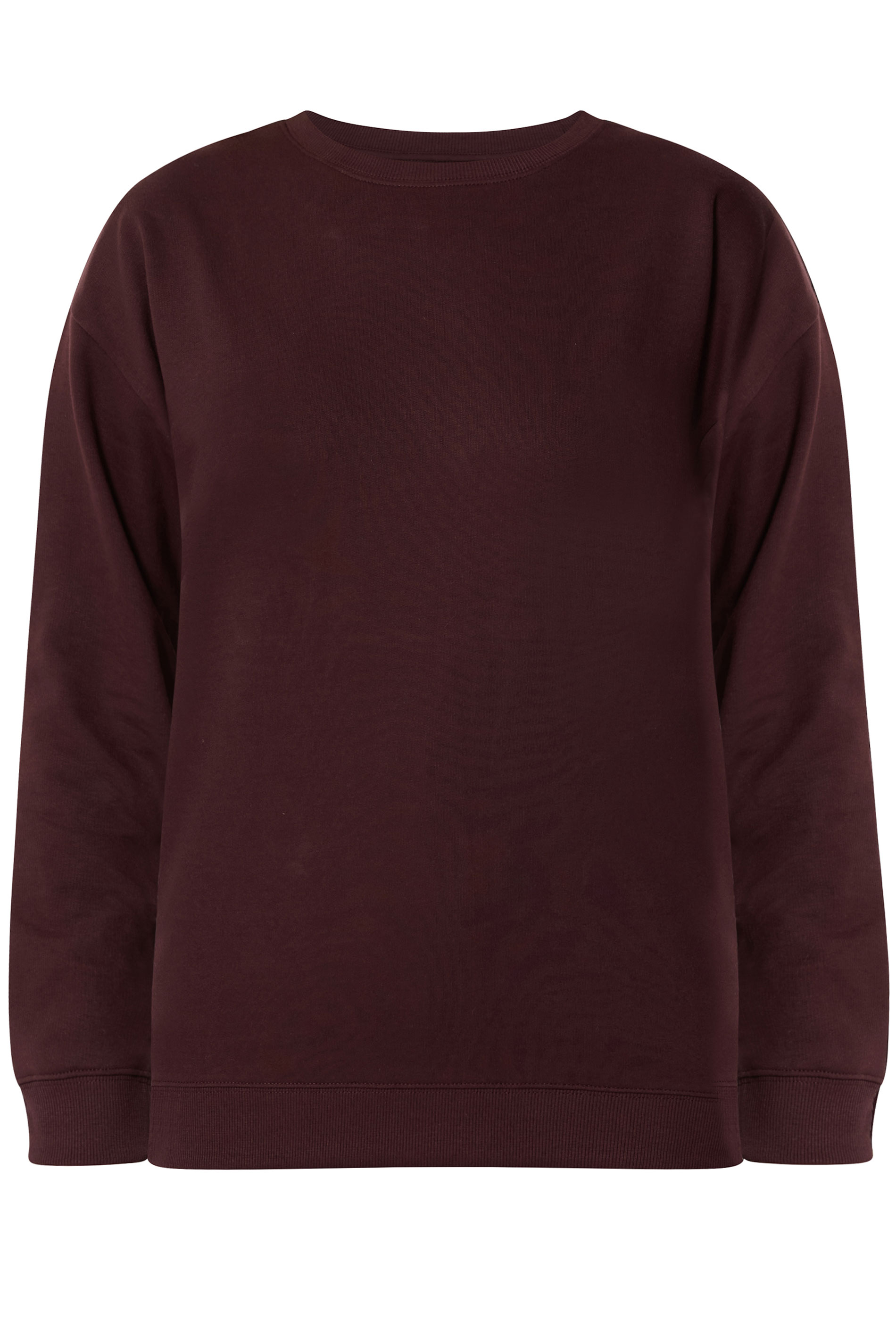 LTS Tall Women's Dark Cherry Red Crew Neck Sweatshirt | Long Tall Sally 5