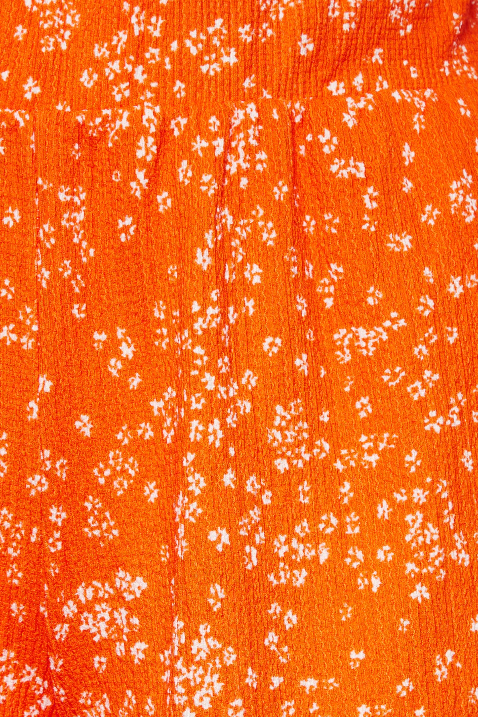 YOURS Plus Size Orange Ditsy Print Pull On Shorts | Yours Clothing 3