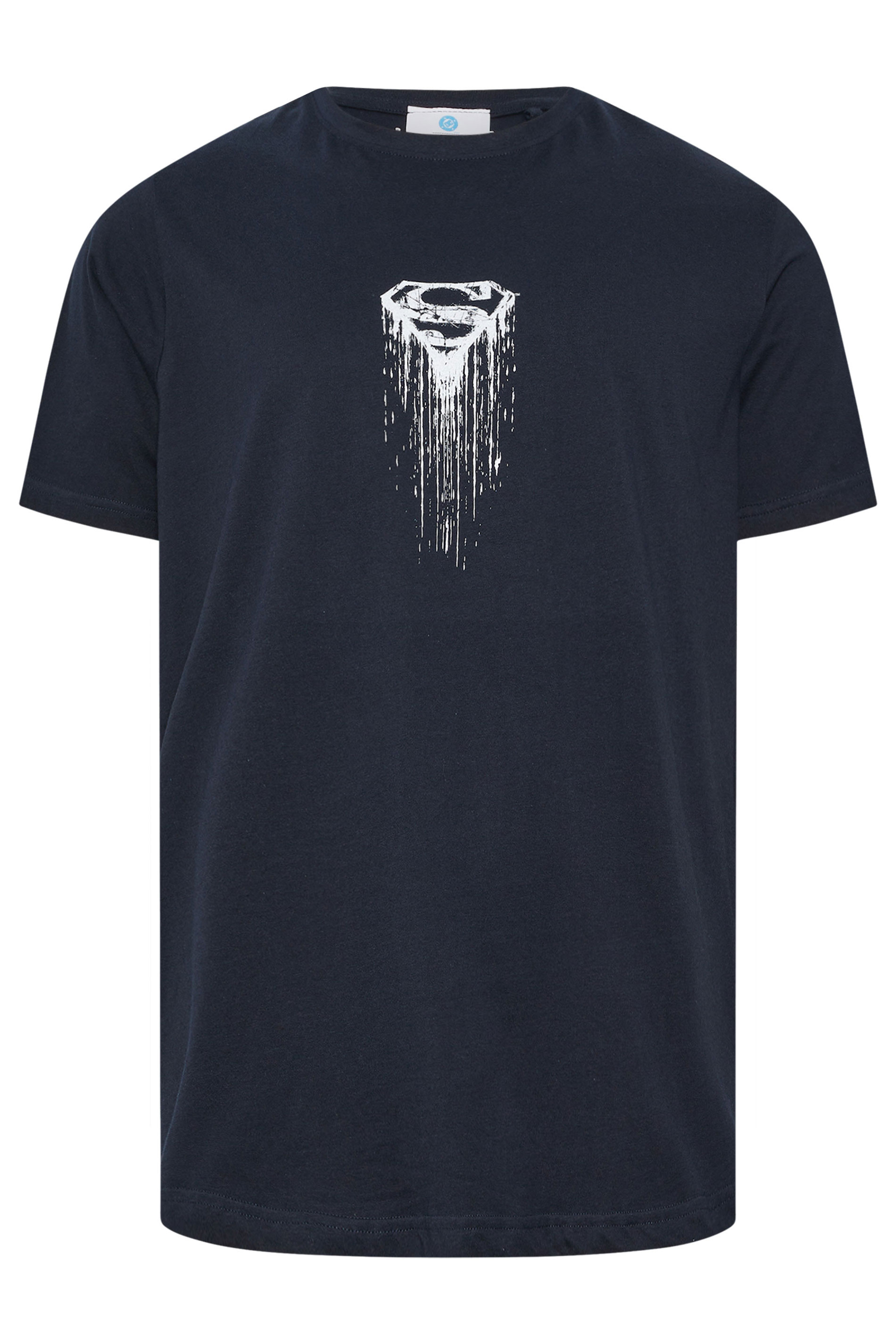 BadRhino Big & Tall Navy Blue Superman Graphic Print T-Shirt | BadRhino 5