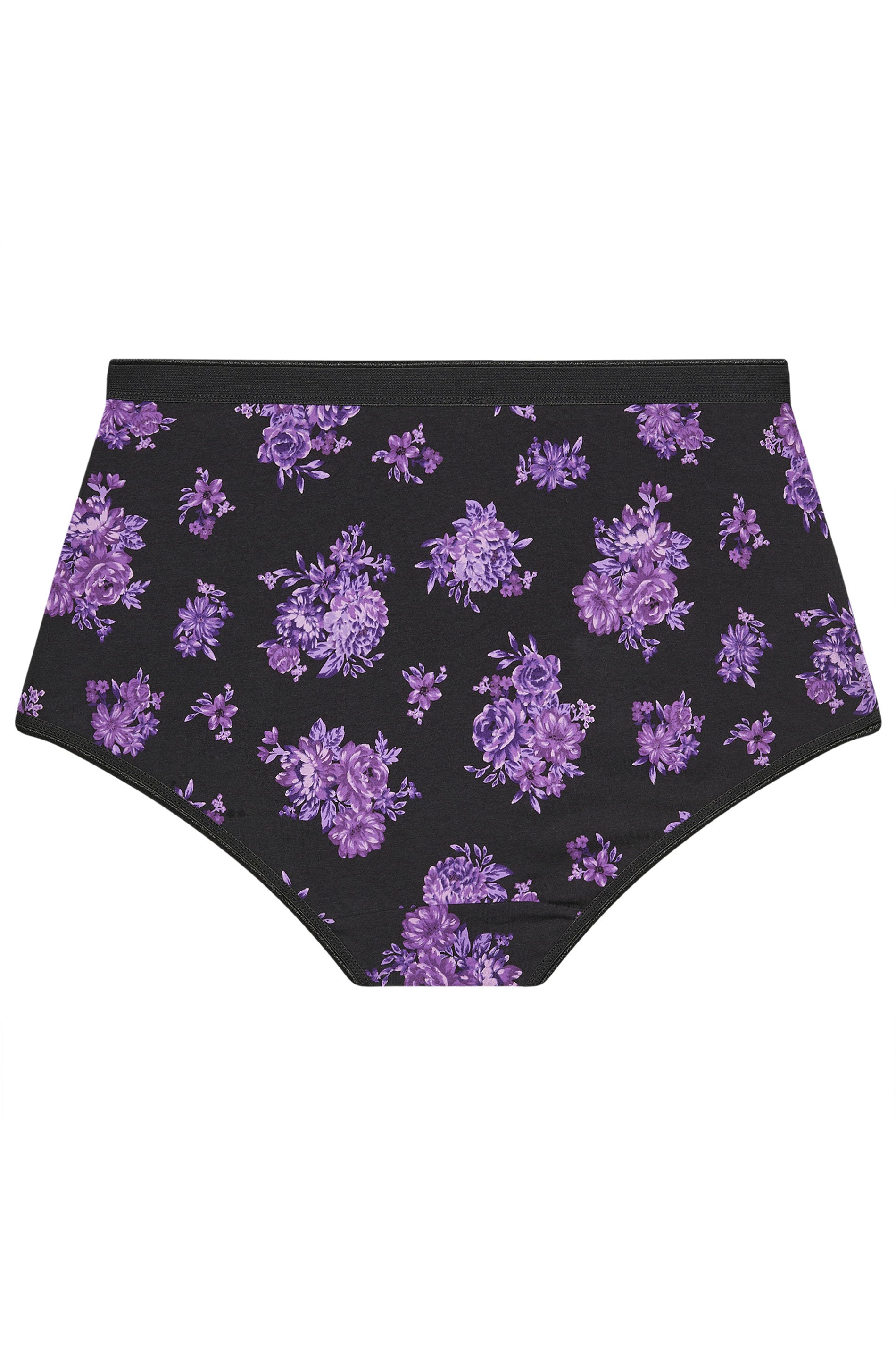 YOURSET 5 PACK Plus Size Purple Floral Full Briefs | Yours Clothing 7