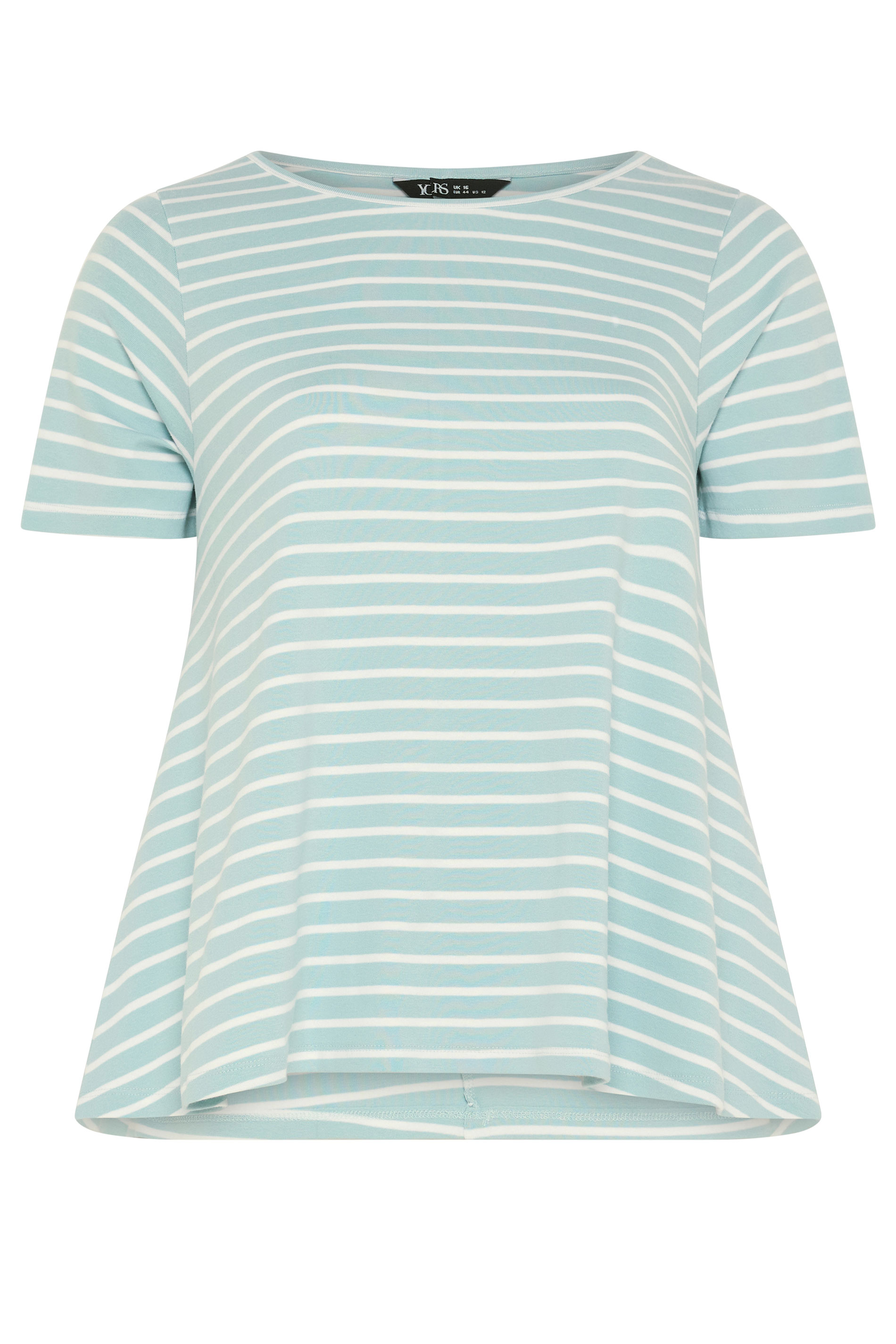 YOURS Plus Size Blue Stripe Swing Top | Yours Clothing 5