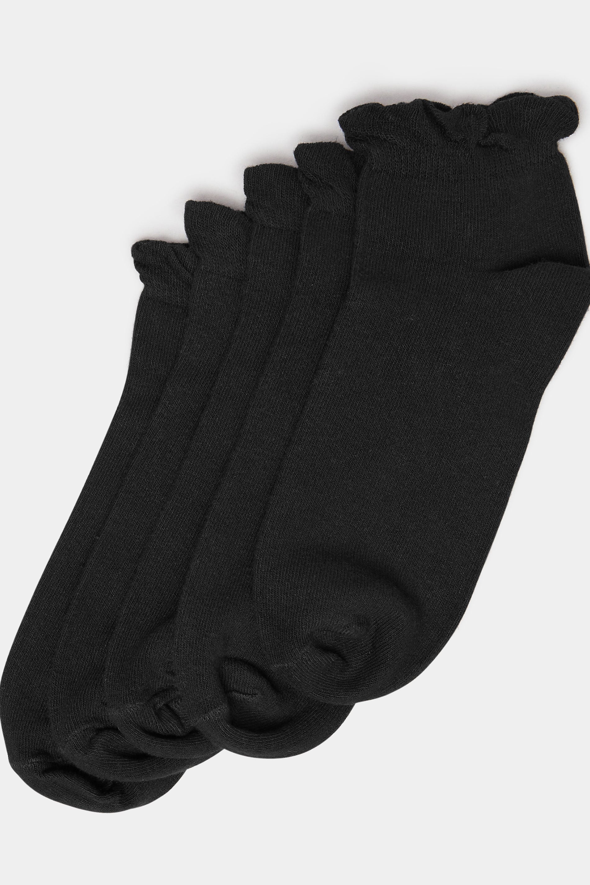 YOURSET 5 PACK Plus Size Black Trainer Liner Socks | Yours Clothing 3