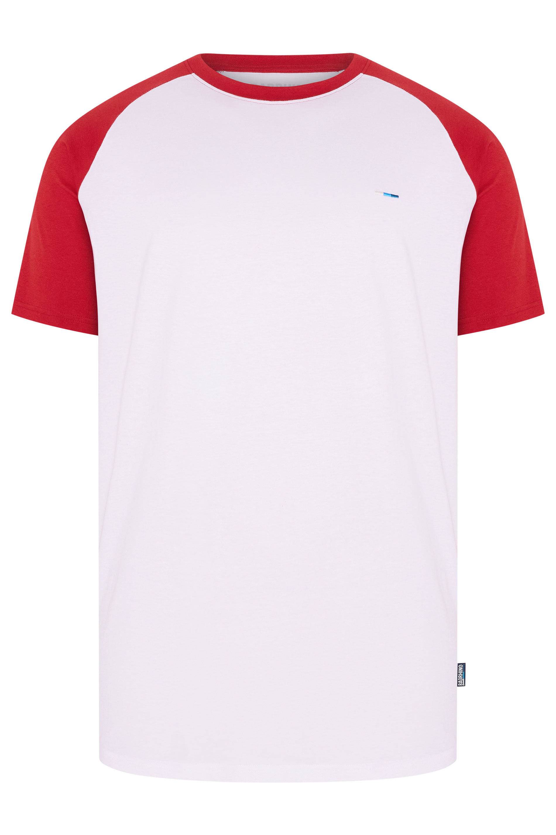 BadRhino Big & Tall Red & White Raglan T-Shirt | BadRhino 5