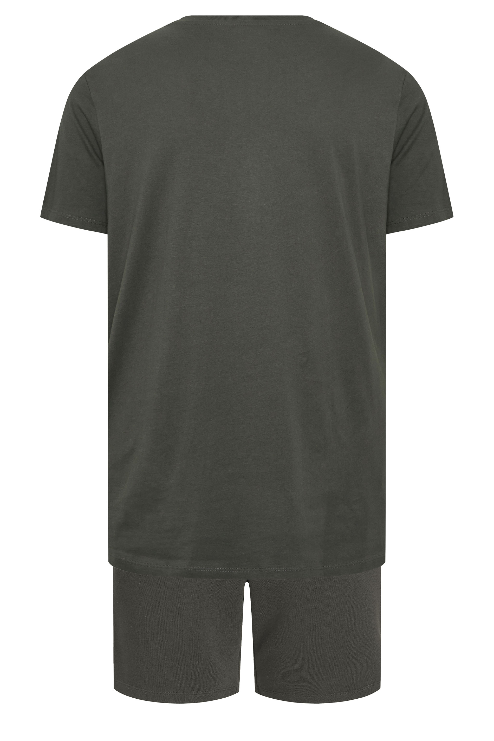 JACK & JONES Big & Tall Grey T-Shirt & Shorts Set | BadRhino 4
