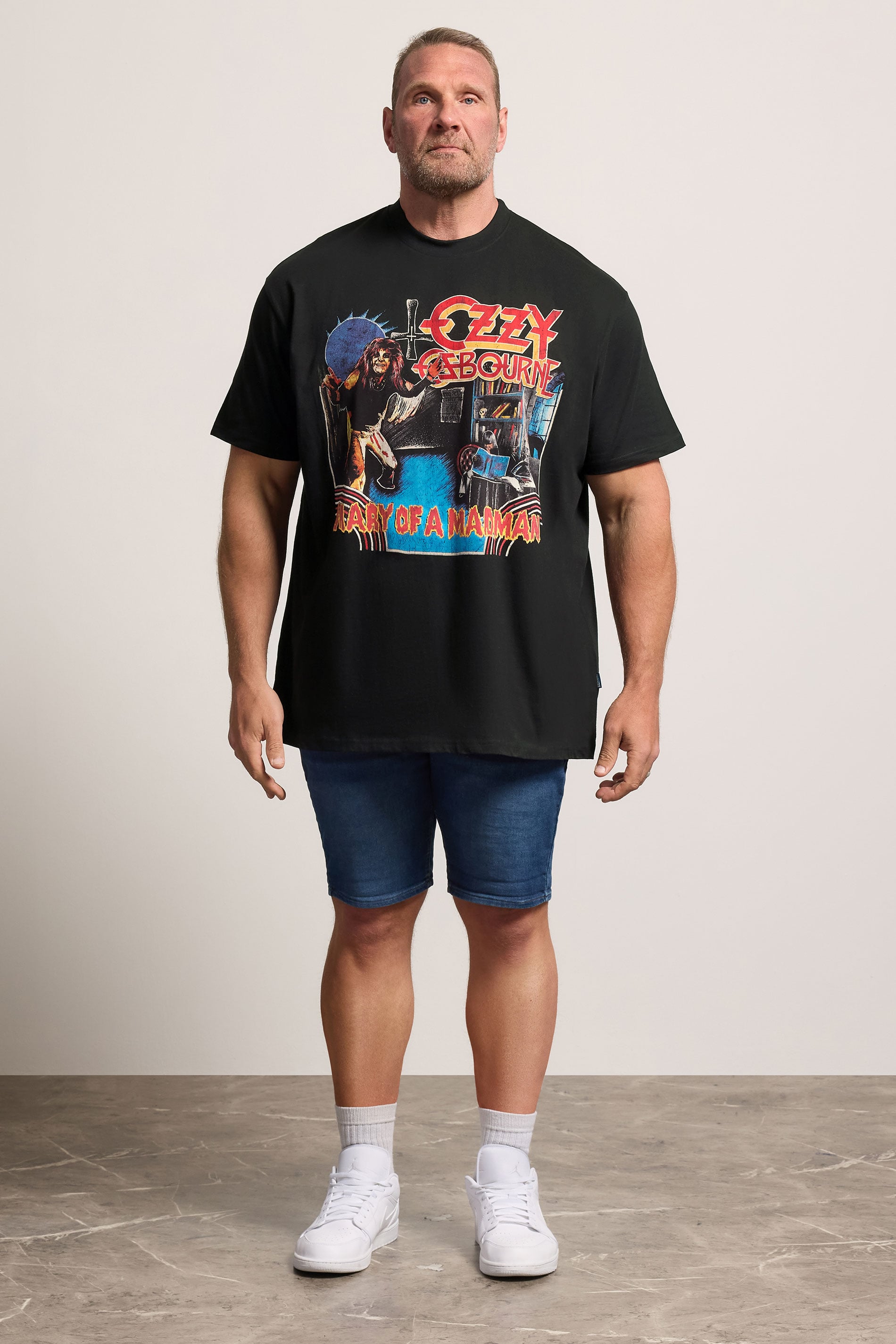 BadRhino Big & Tall Black Extra Long Ozzy Osbourne Graphic T-Shirt | BadRhino 1