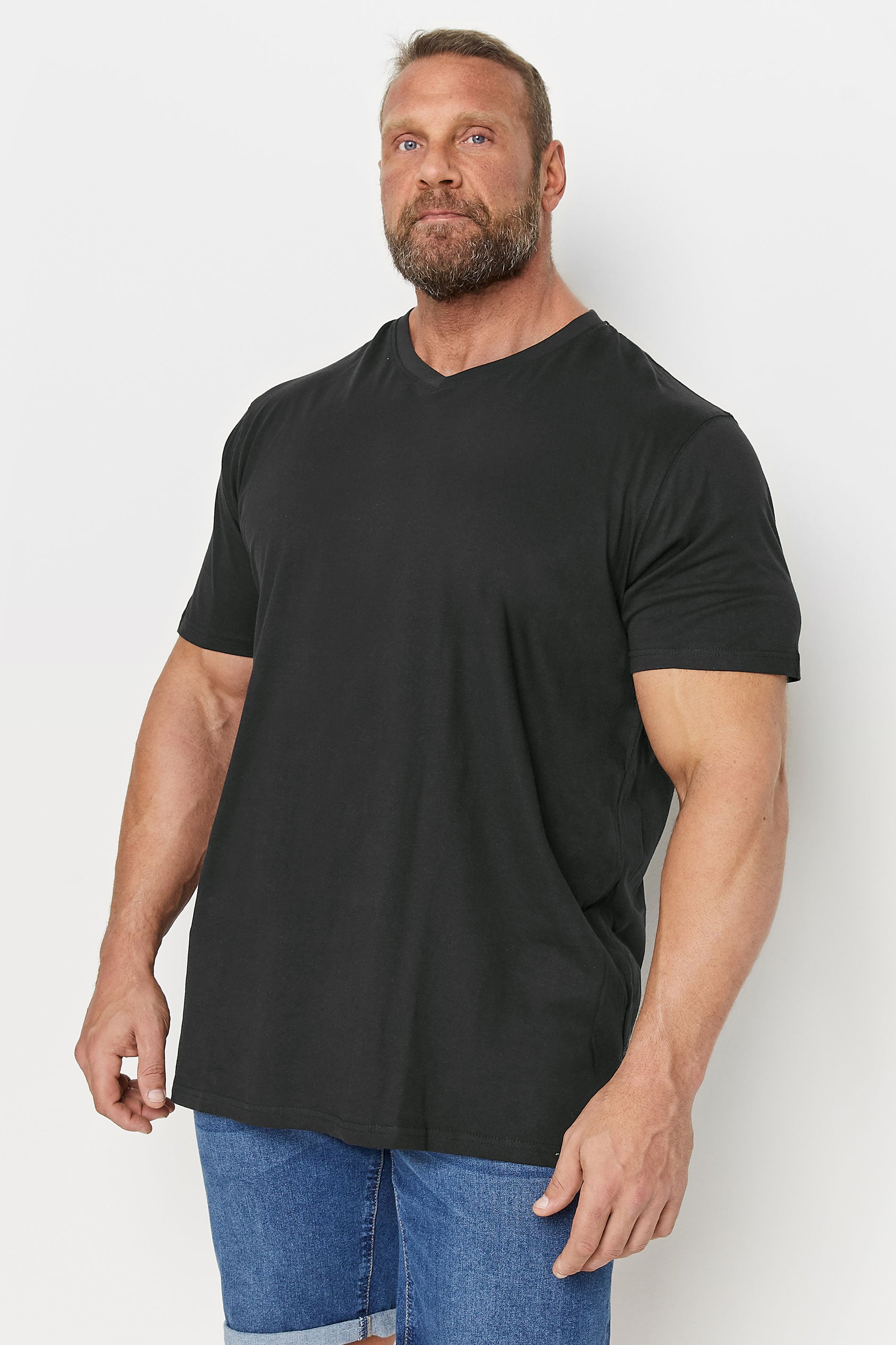 D555 Big & Tall Black Short Sleeve T-Shirt | BadRhino 3