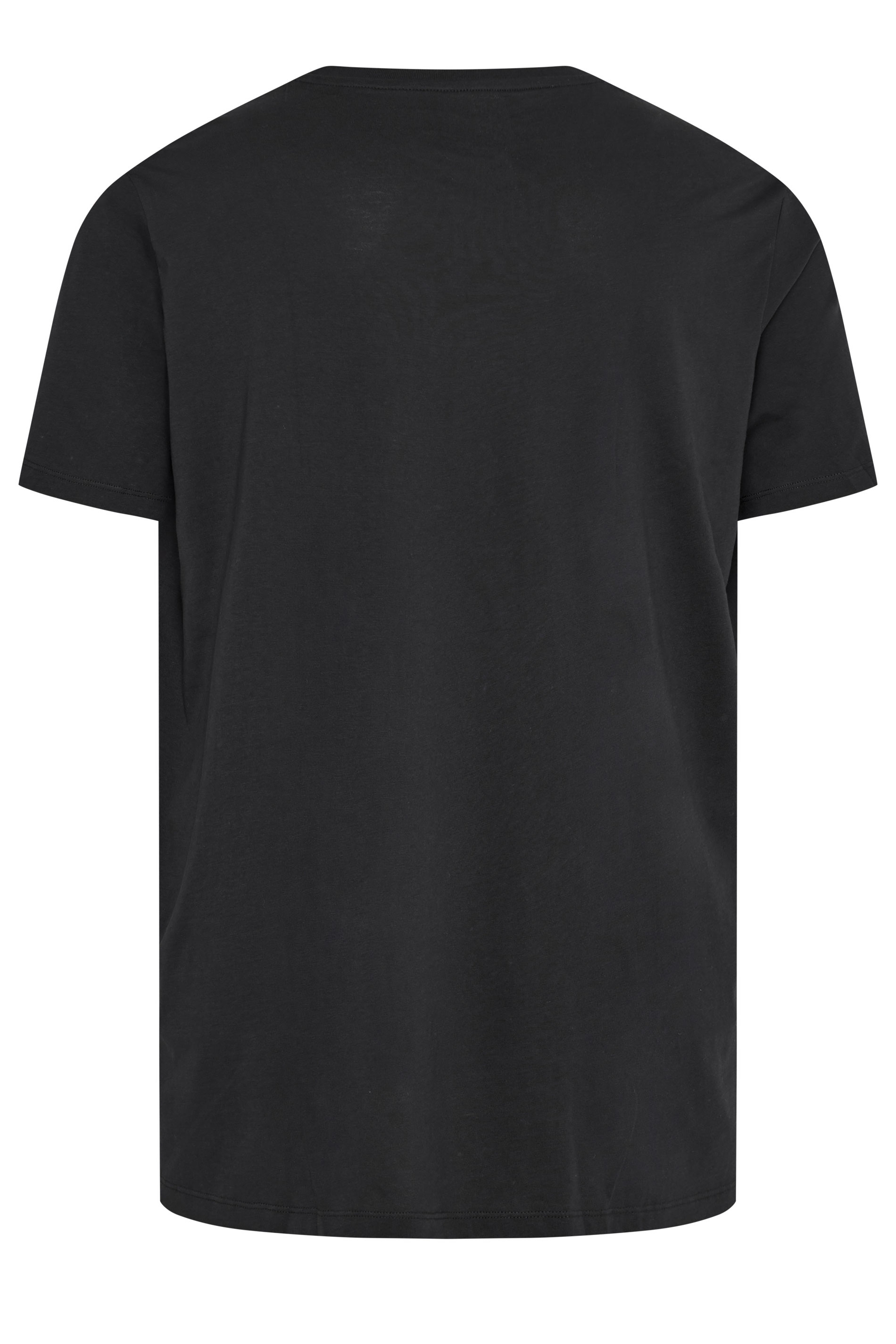 JACK & JONES Big & Tall Black Print Short Sleeve T-Shirt | BadRhino 4