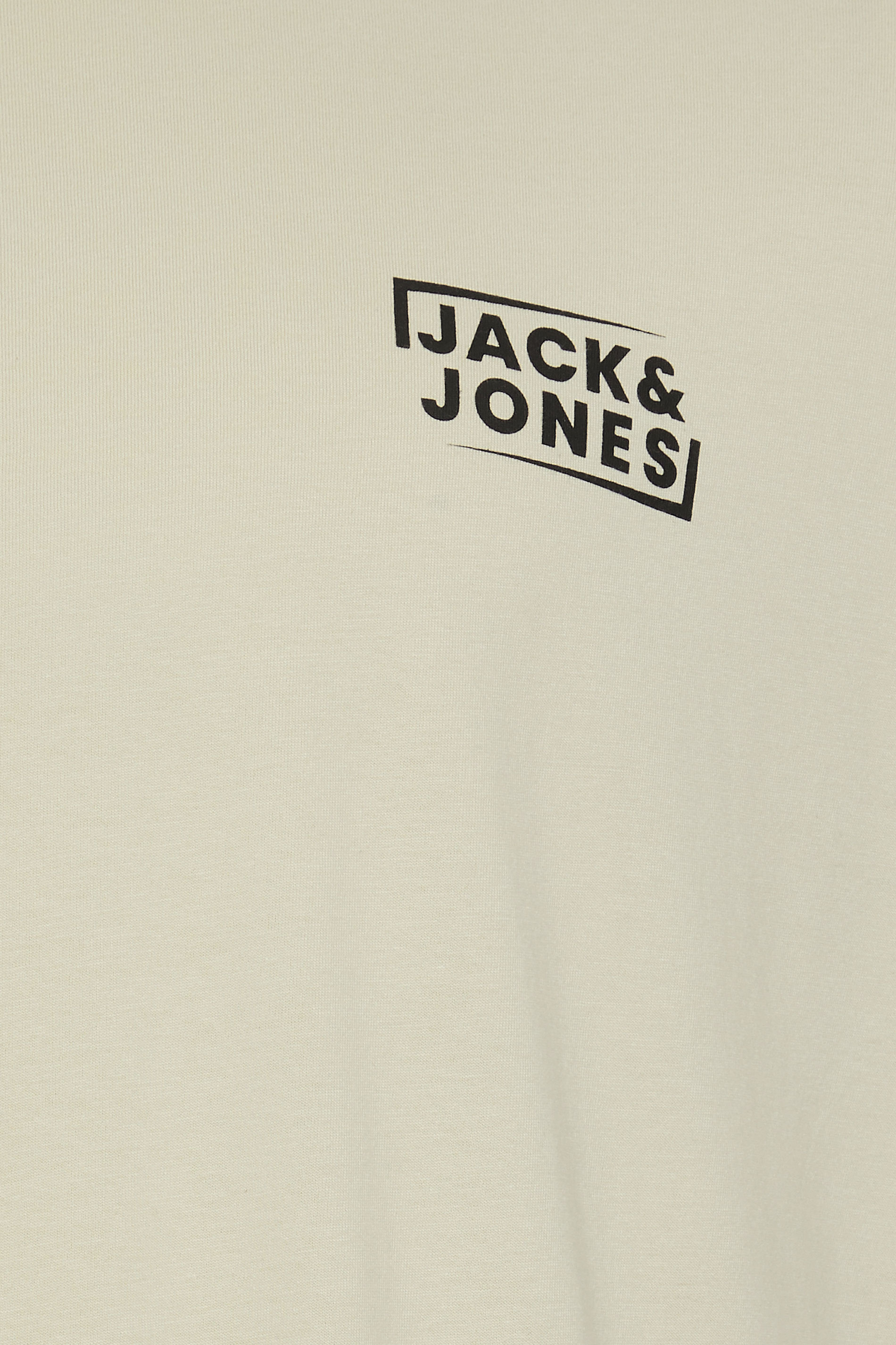 JACK & JONES Big & Tall Off-White T-Shirt & Shorts Set | BadRhino 5