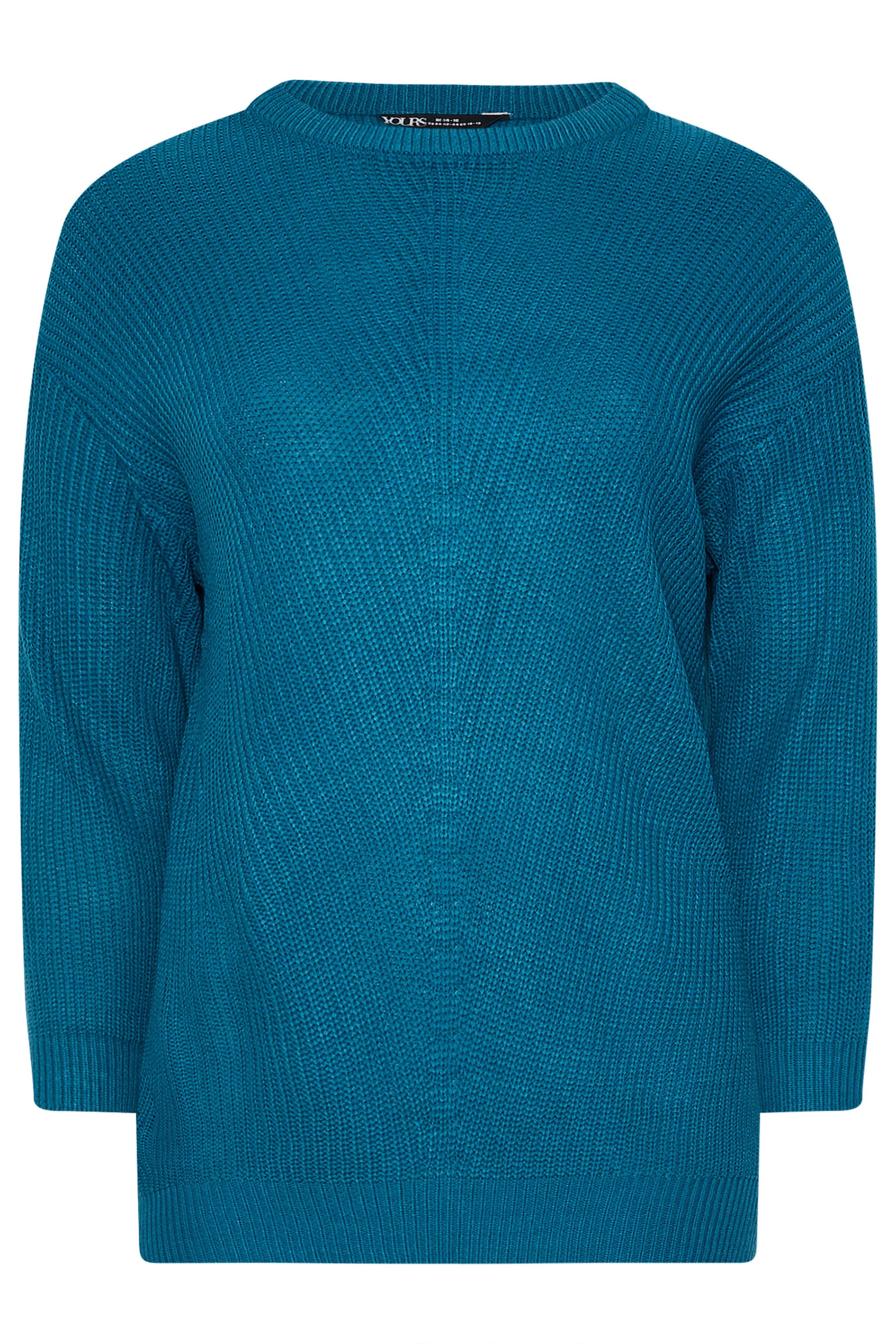YOURS Plus Size Dark Blue Essential Knitted Jumper | Yours Clothing 5