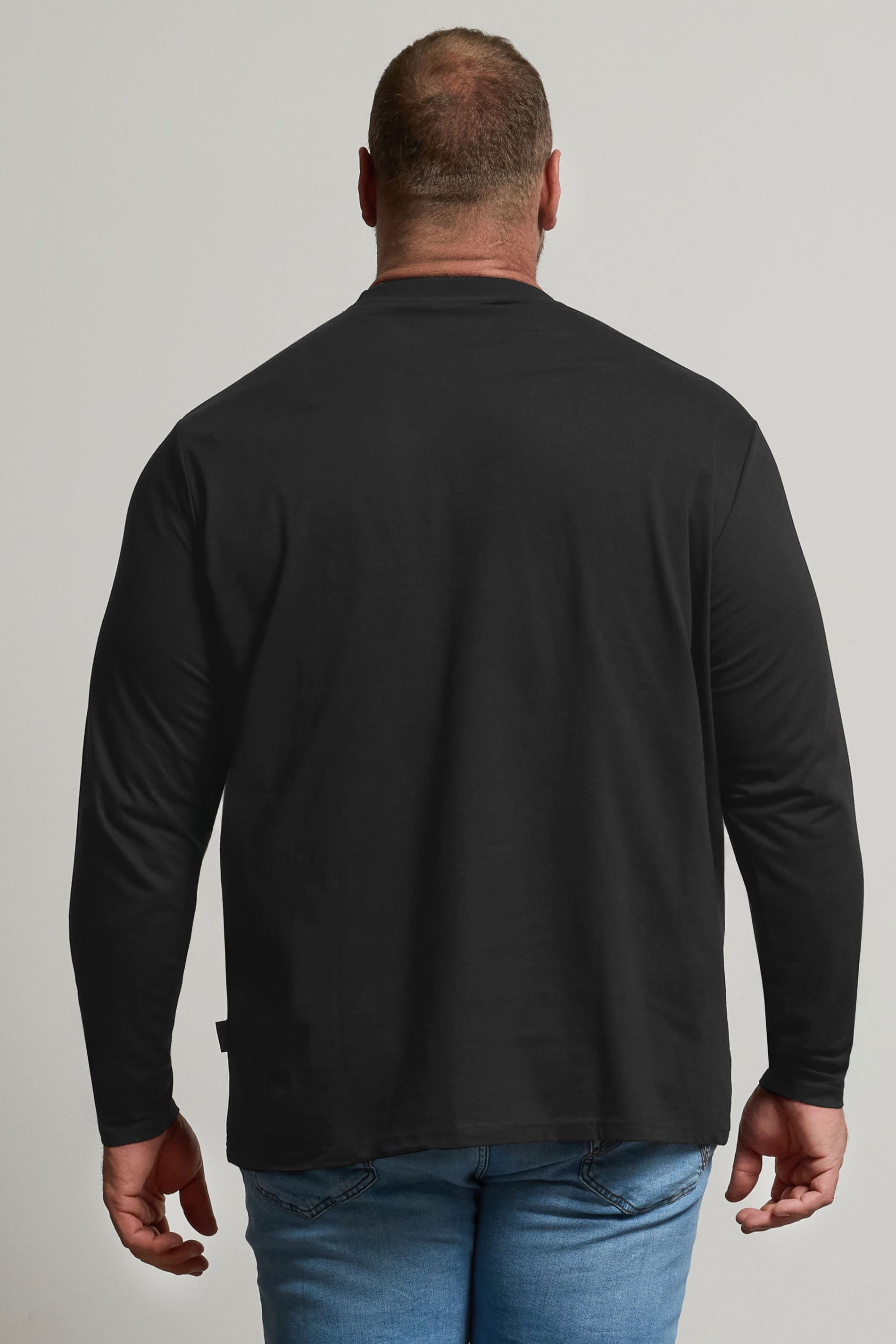 BadRhino Black Plain Long Sleeve T-Shirt | BadRhino 2