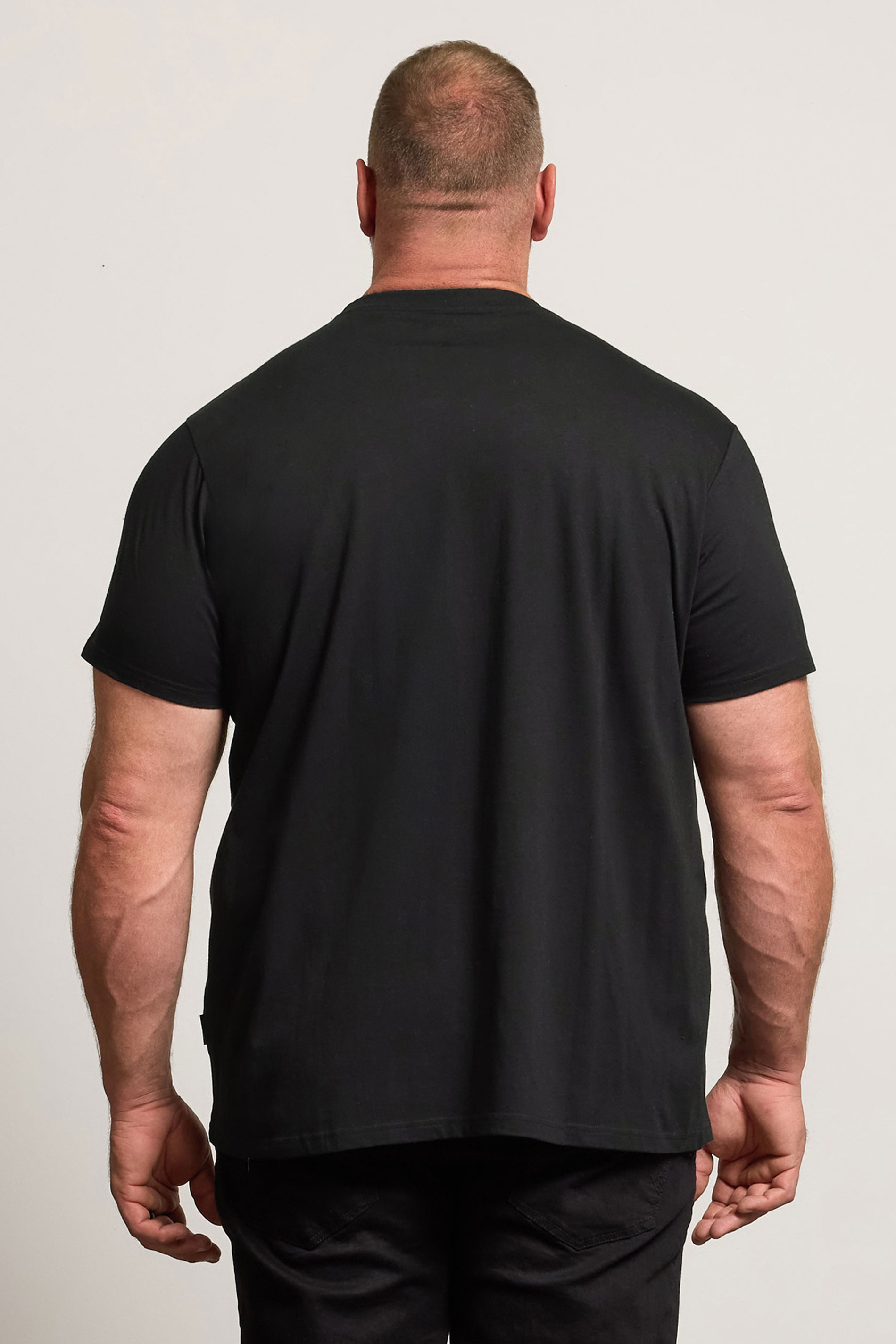 BadRhino Big & Tall Black Skull & Snake Print Graphic T-Shirt 2