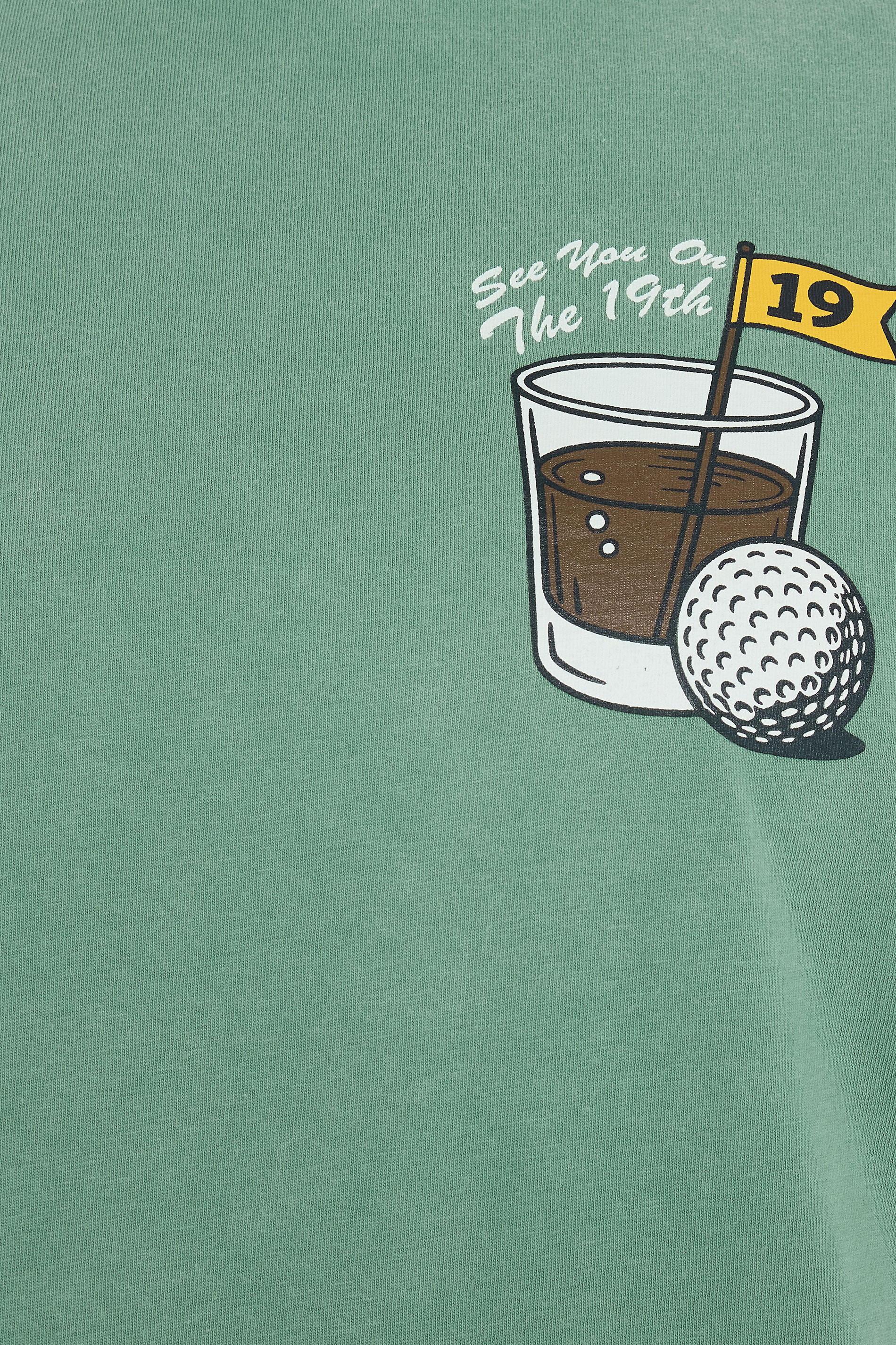 BadRhino Big & Tall Green Extra Long Pigment Dye Golf Graphic T-Shirt | BadRhino 8