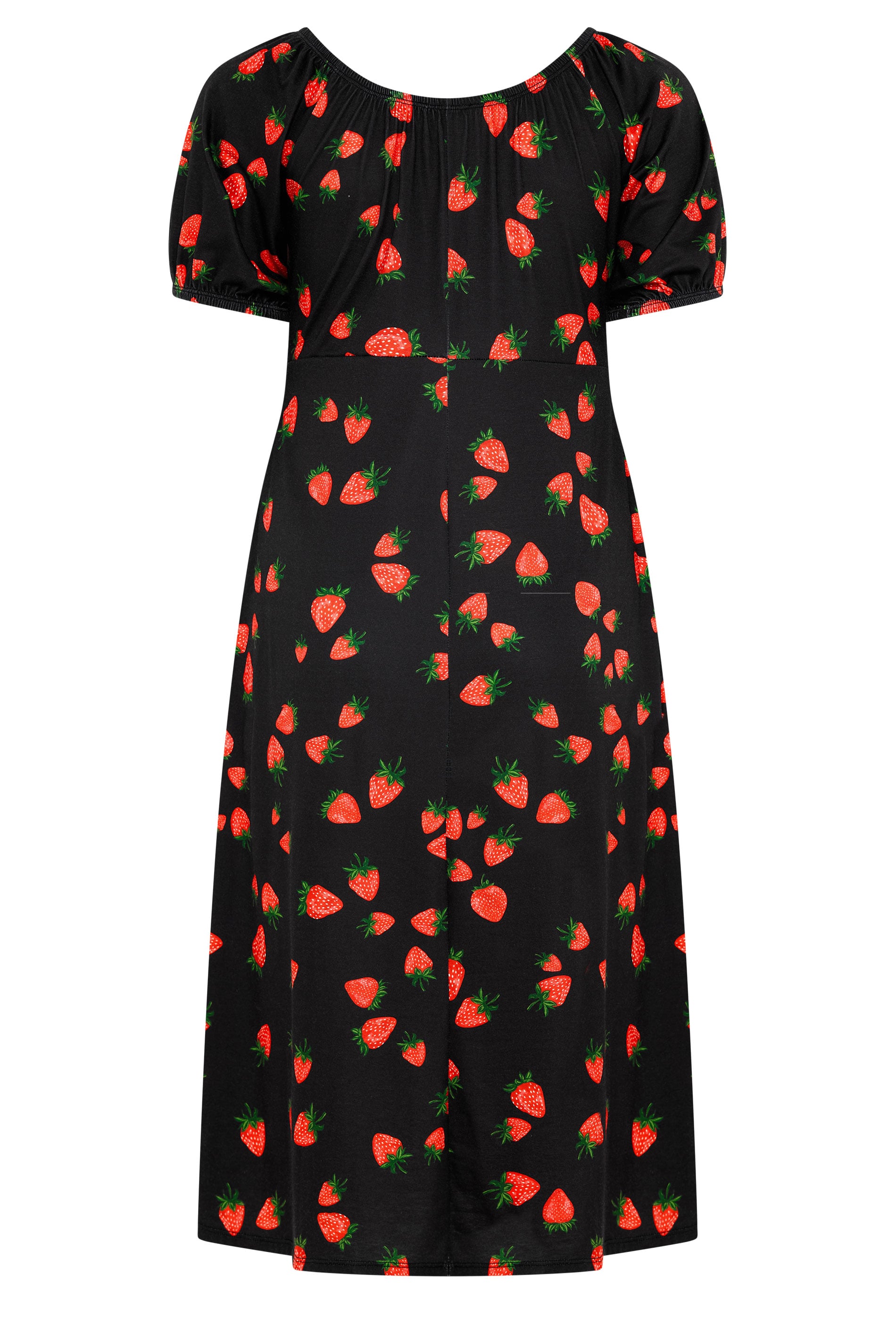 LIMITED COLLECTION Plus Size Black Strawberry Tea Dress | Yours Clothing 6