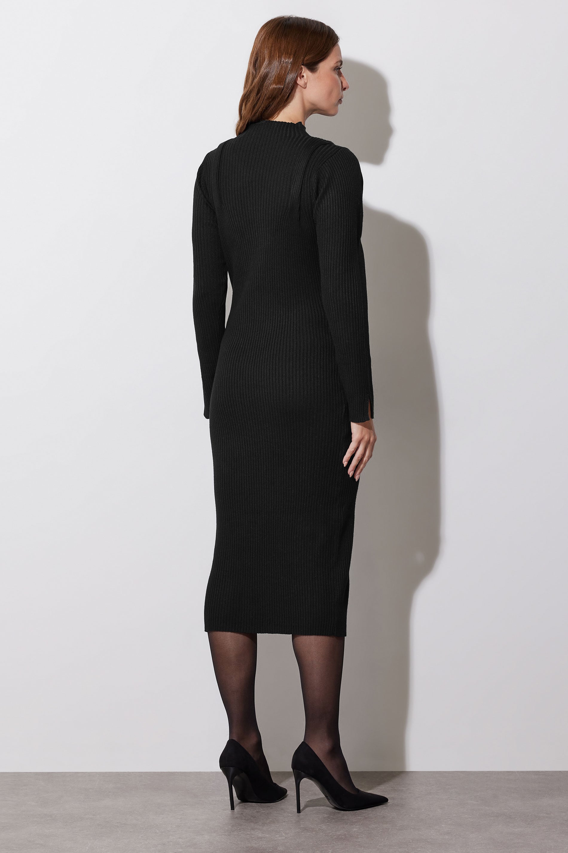 STAR Black Button Detail Knitted Dress | StarByJM 4