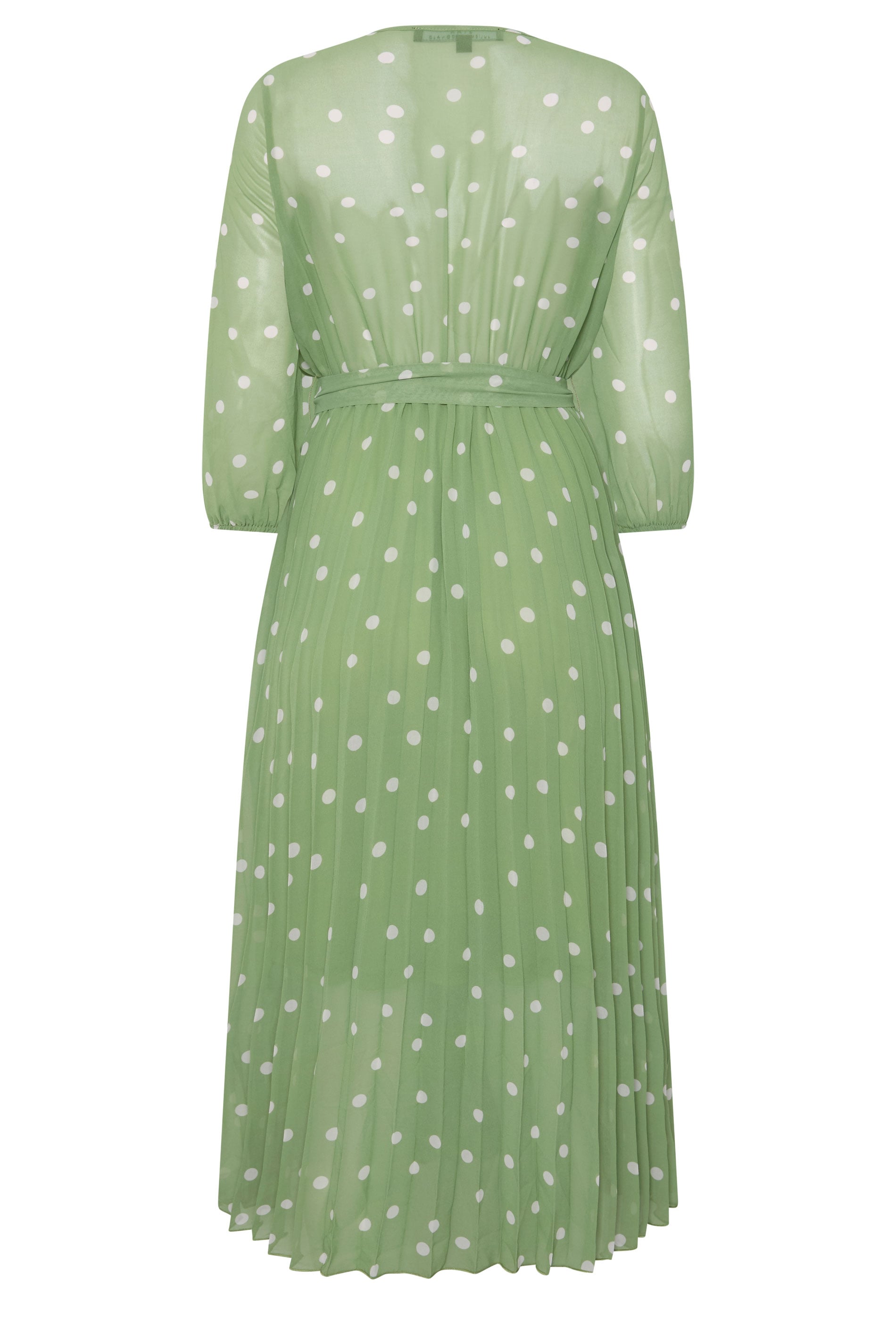 STAR Green Polka Dot Pleated Dress | StarByJM 1