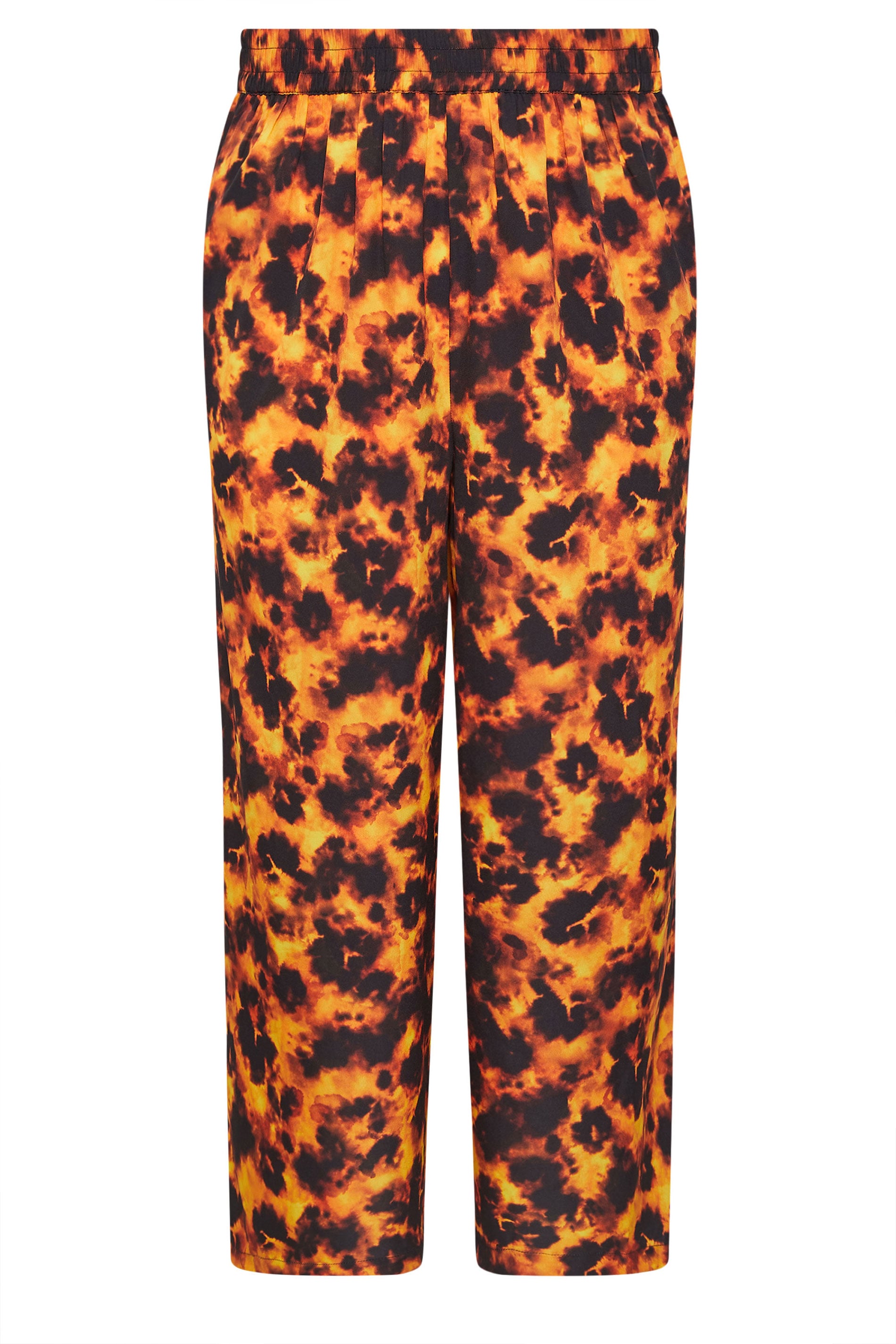 LIMITED COLLECTION Plus Size Orange Tortoise Shell Wide Leg Trousers | Yours Clothing 5